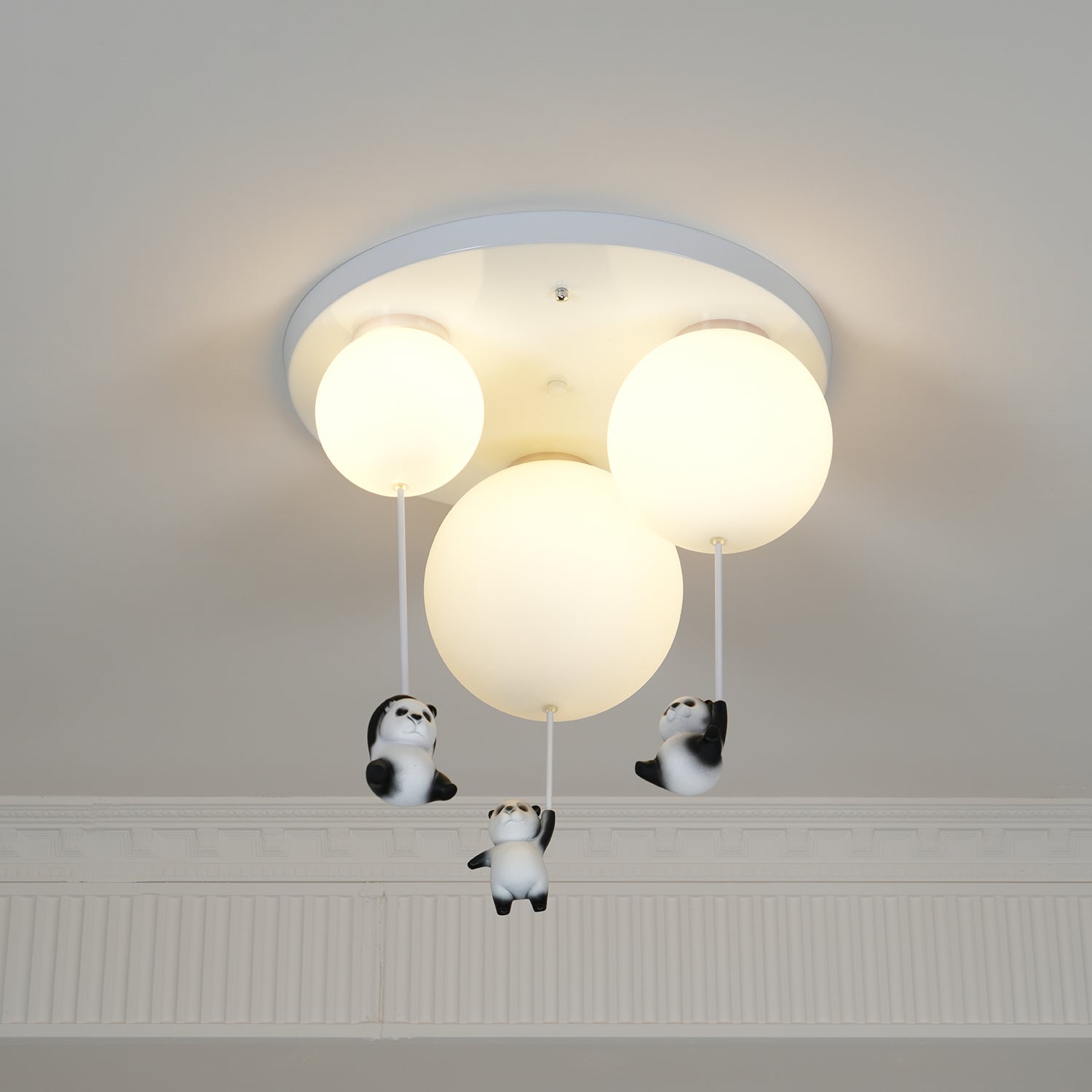 Aursilos Elegance Panda Glass Ceiling Lamp - Letslighting