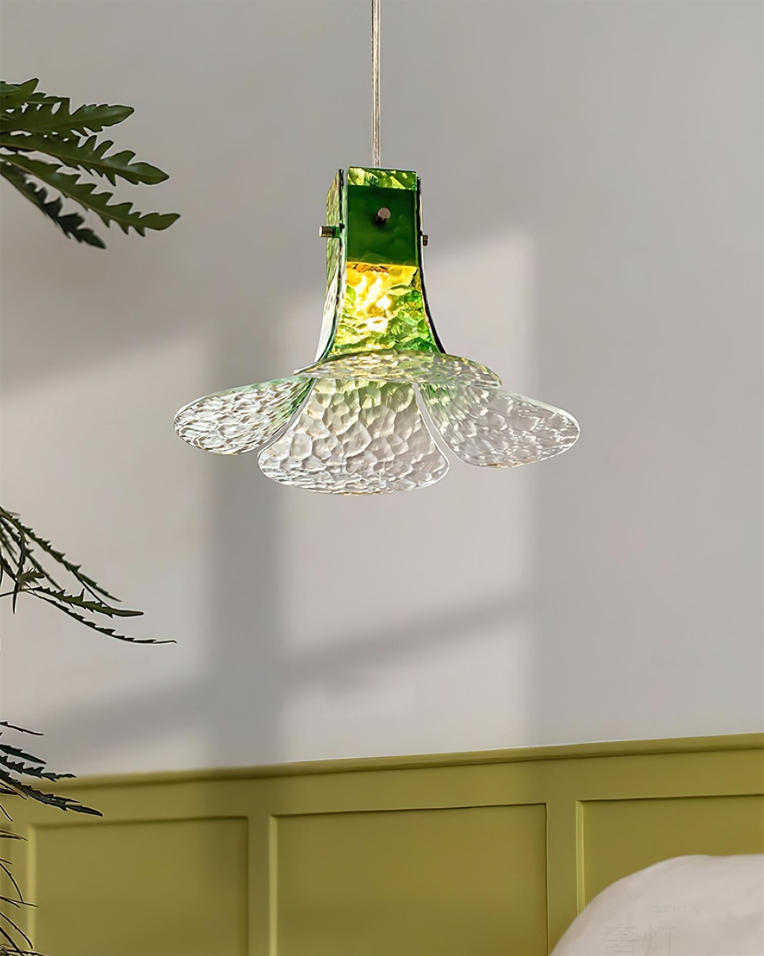 Panya Glass Pendant Lamp Hand-Blown Petal Organic - Letslighting
