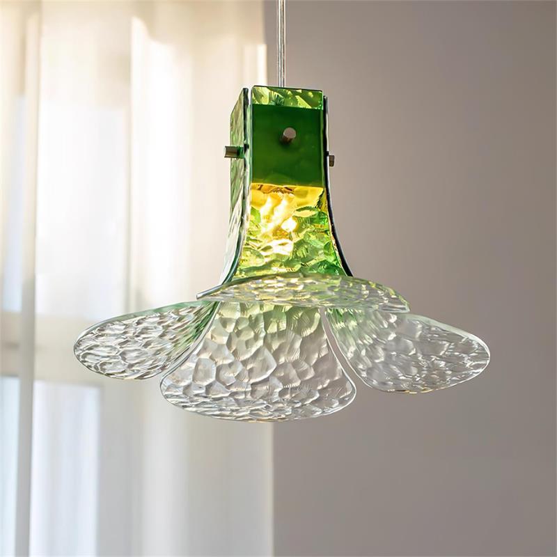 Panya Glass Pendant Lamp Hand-Blown Petal Organic - Letslighting