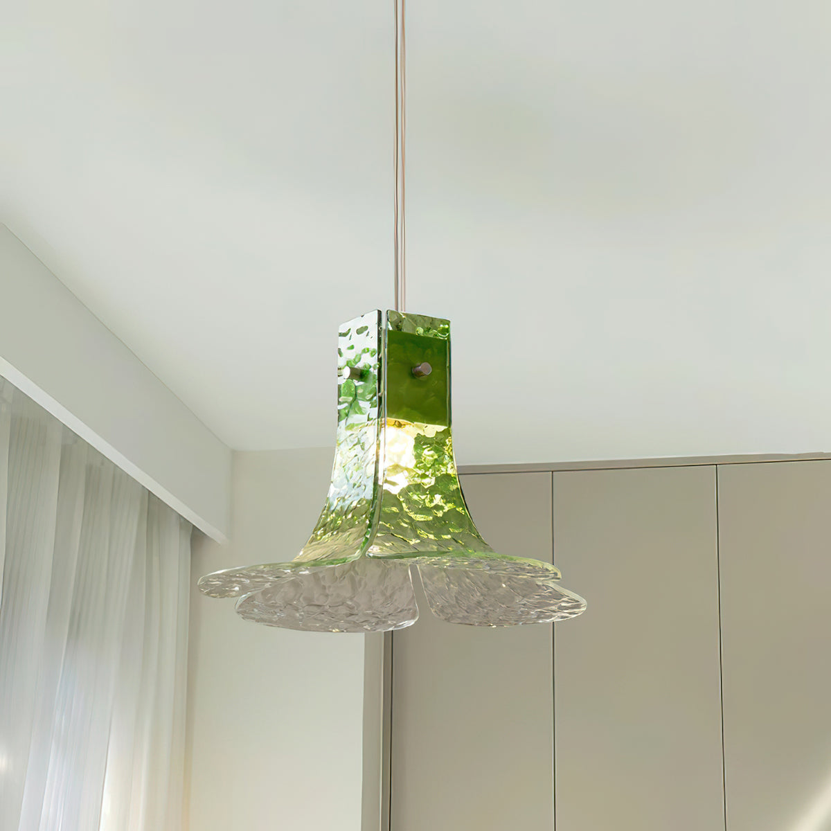 Panya Glass Pendant Lamp Hand-Blown Petal Organic - Letslighting