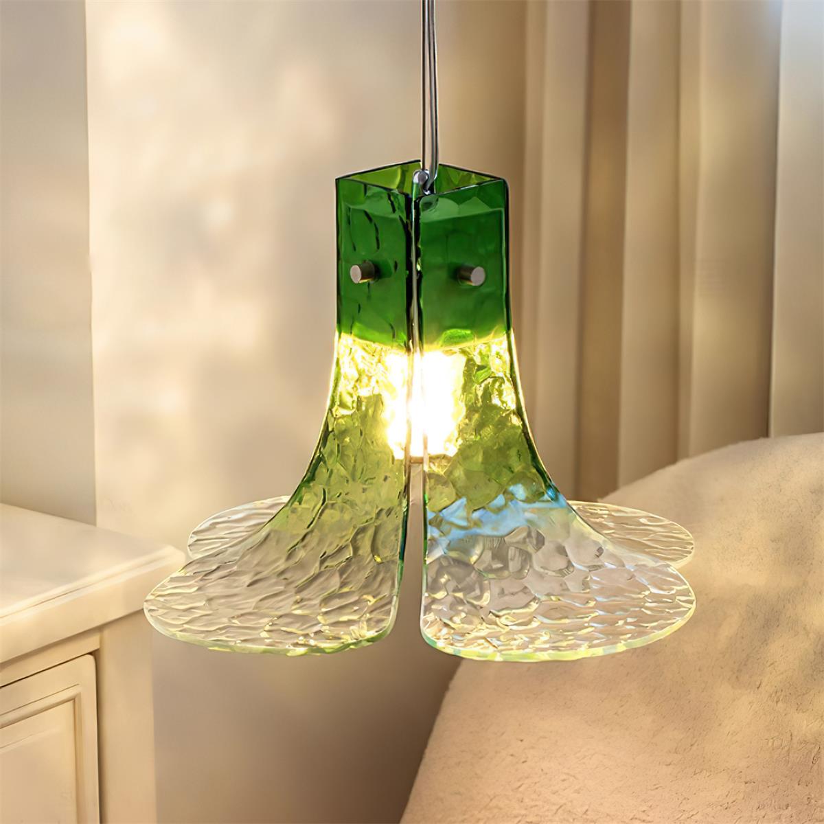 Panya Glass Pendant Lamp Hand-Blown Petal Organic - Letslighting