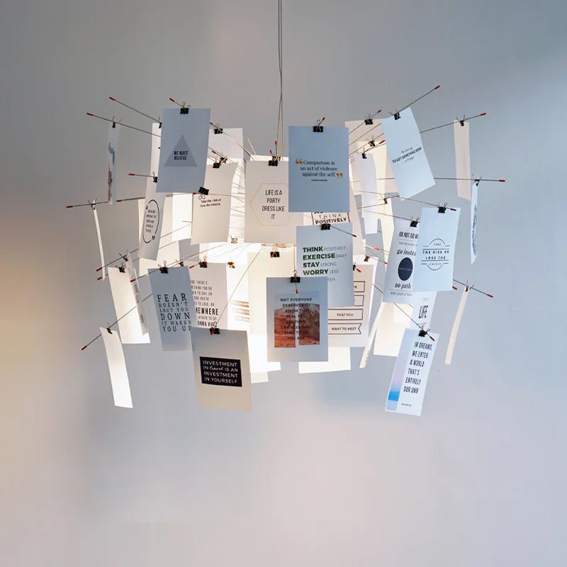 Lustra Chandelier Paper Customizable Creative - Letslighting