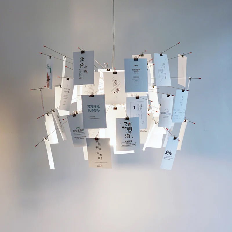 Lustra Chandelier Paper Customizable Creative - Letslighting