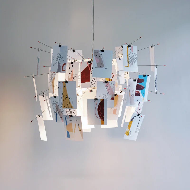 Lustra Chandelier Paper Customizable Creative - Letslighting