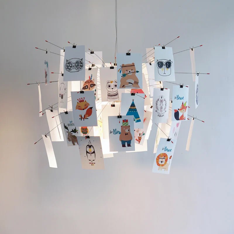 Lustra Chandelier Paper Customizable Creative - Letslighting