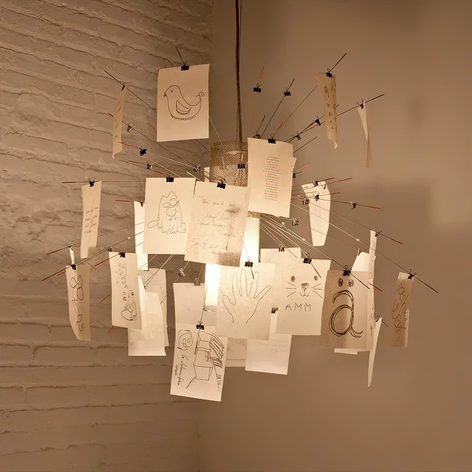 Lustra Chandelier Paper Customizable Creative - Letslighting