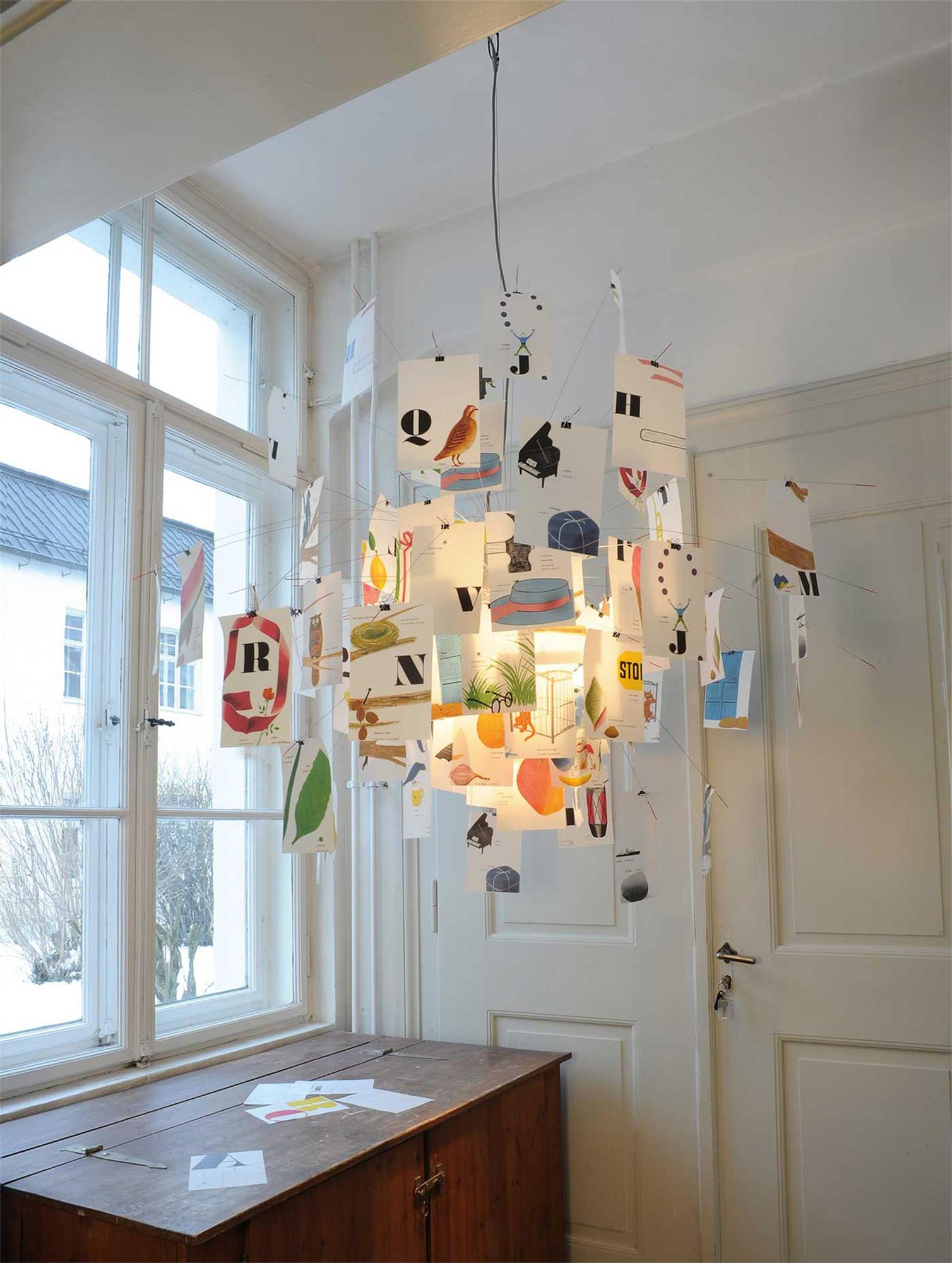 Lustra Chandelier Paper Customizable Creative - Letslighting