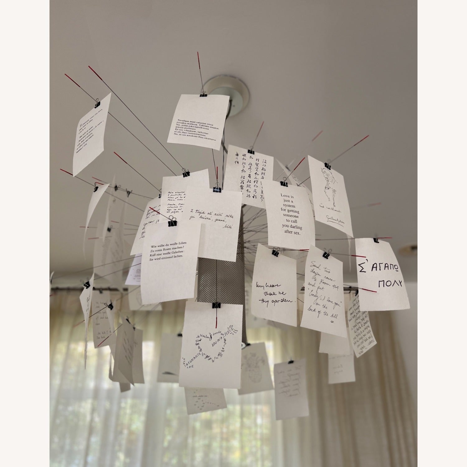 Lustra Chandelier Paper Customizable Creative - Letslighting