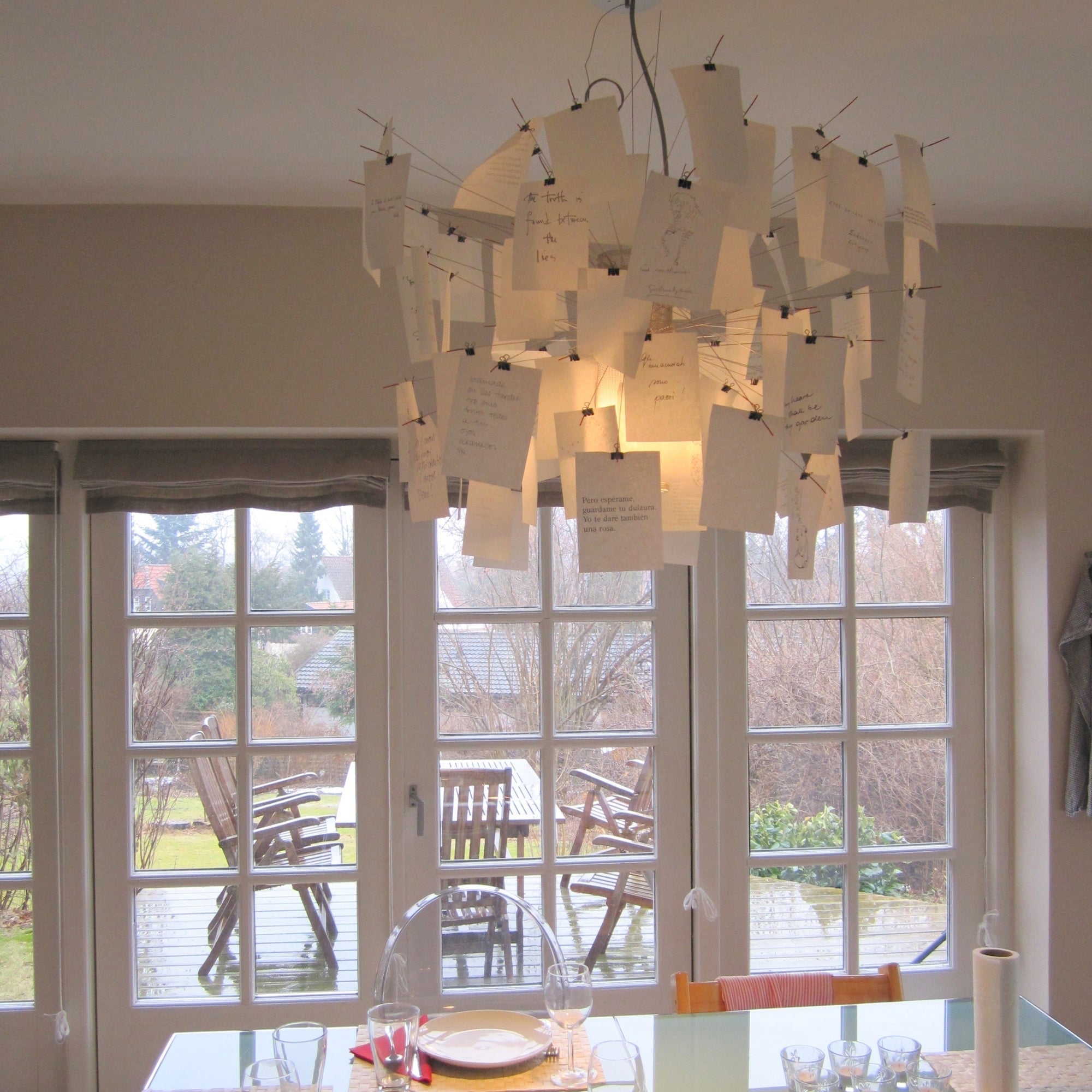 Lustra Chandelier Paper Customizable Creative - Letslighting