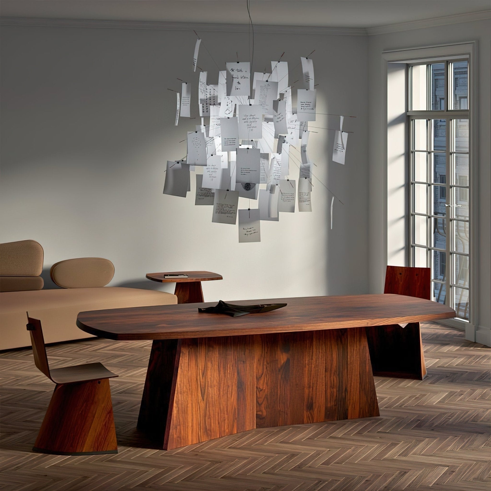 Lustra Chandelier Paper Customizable Creative - Letslighting