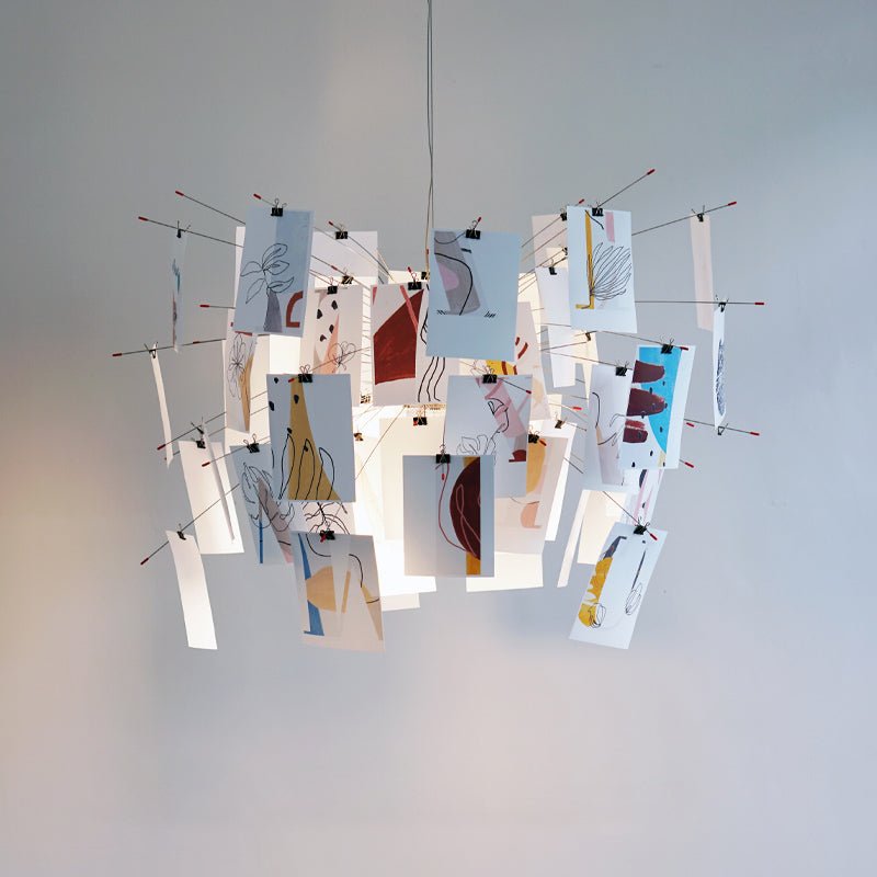 Lustra Chandelier Paper Customizable Creative - Letslighting