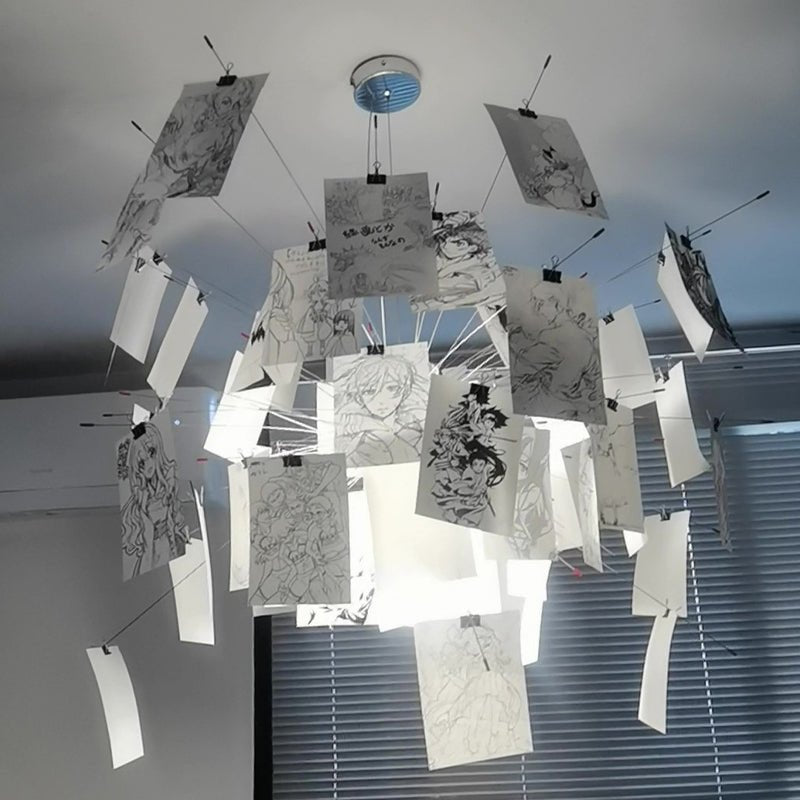 Lustra Chandelier Paper Customizable Creative - Letslighting