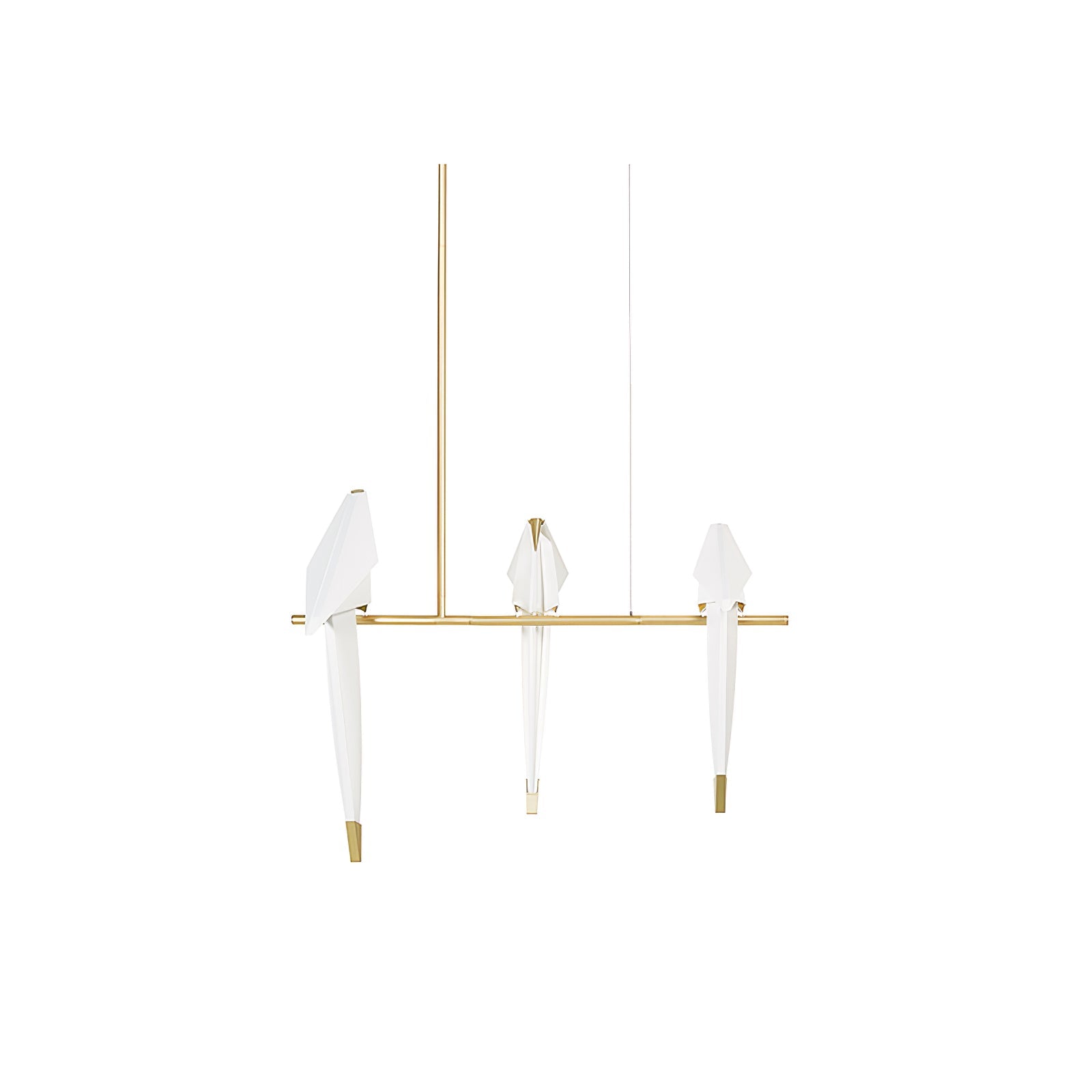 Lustra Chandelier Paper Crane Bird Sculptural LED - Letslighting