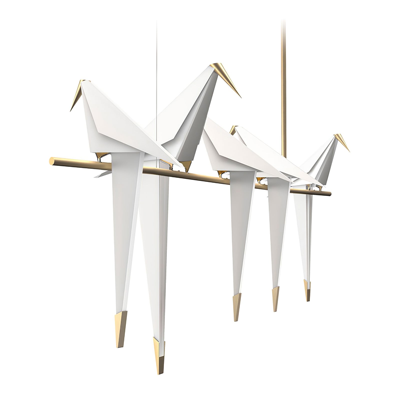 Lustra Chandelier Paper Crane Bird Sculptural LED - Letslighting