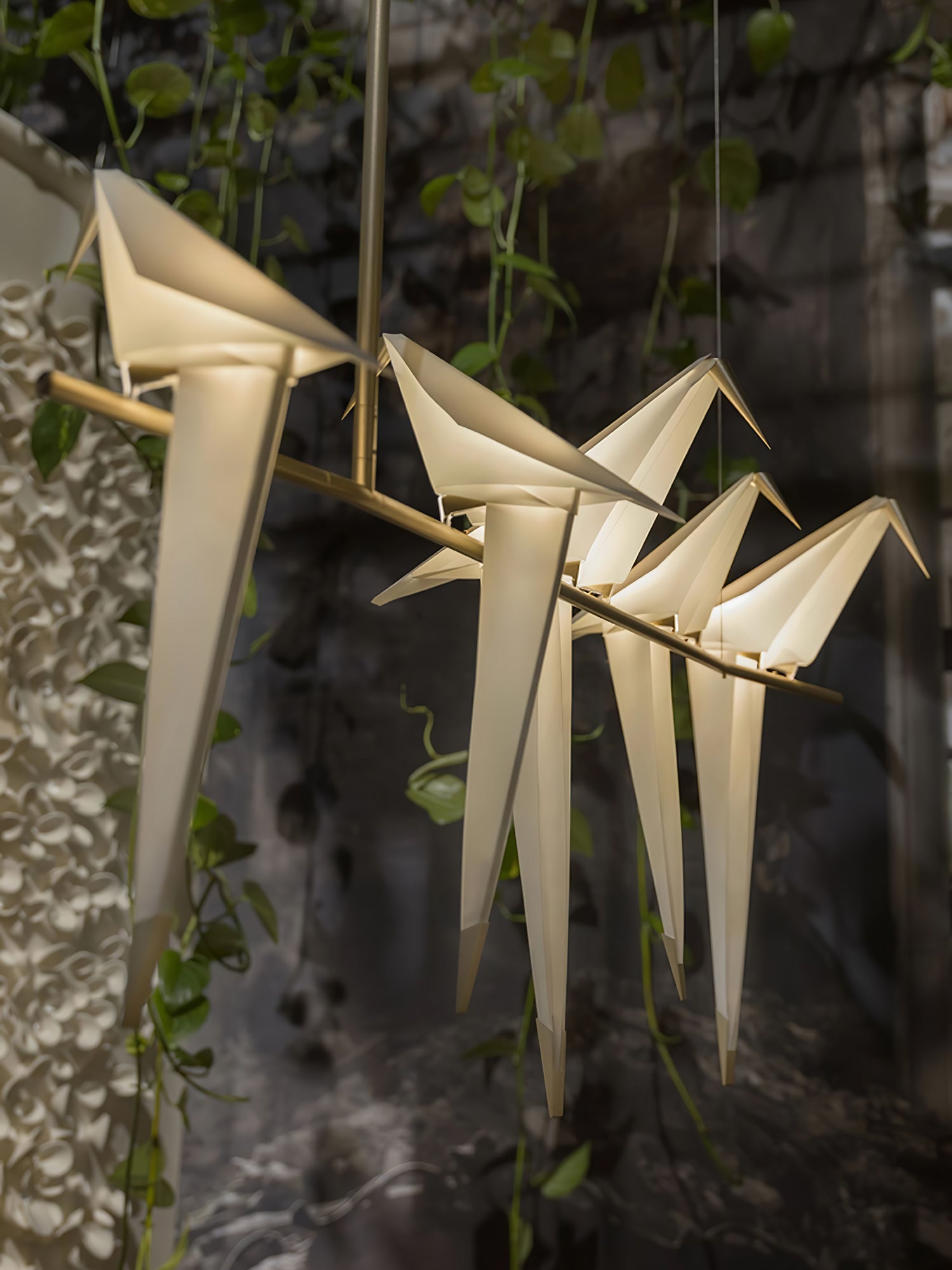Lustra Chandelier Paper Crane Bird Sculptural LED - Letslighting