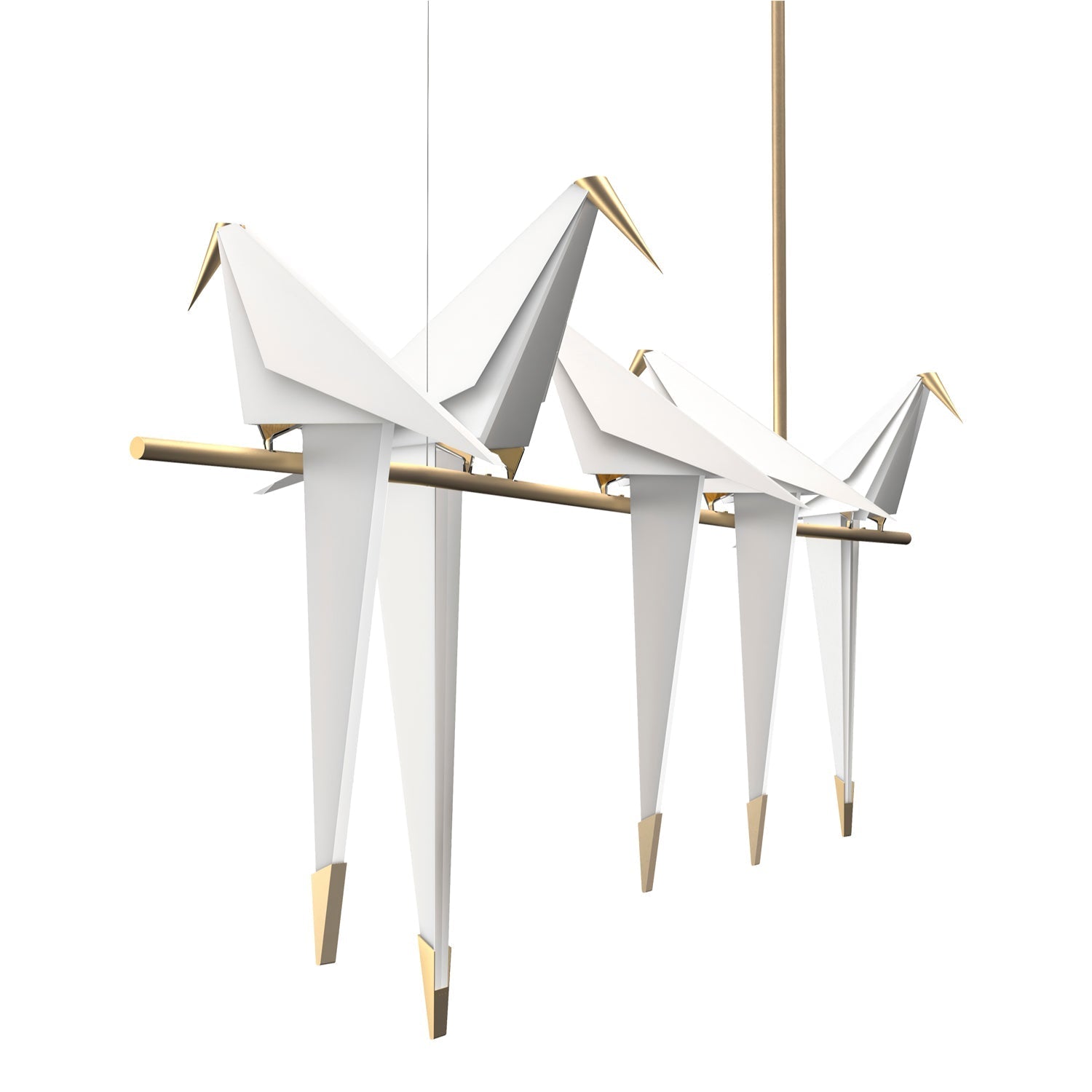 Lustra Chandelier Paper Crane Bird Sculptural LED - Letslighting