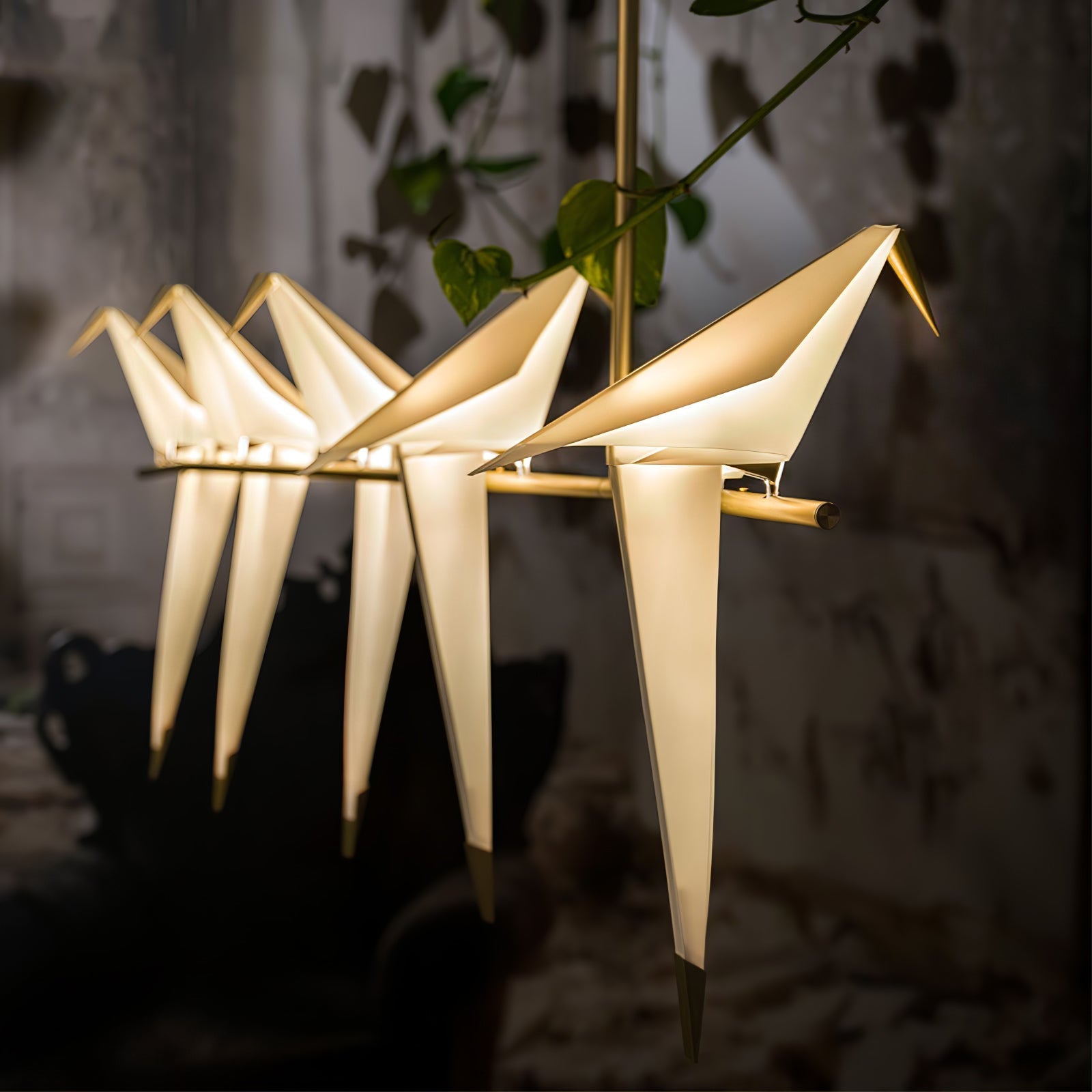 Lustra Chandelier Paper Crane Bird Sculptural LED - Letslighting