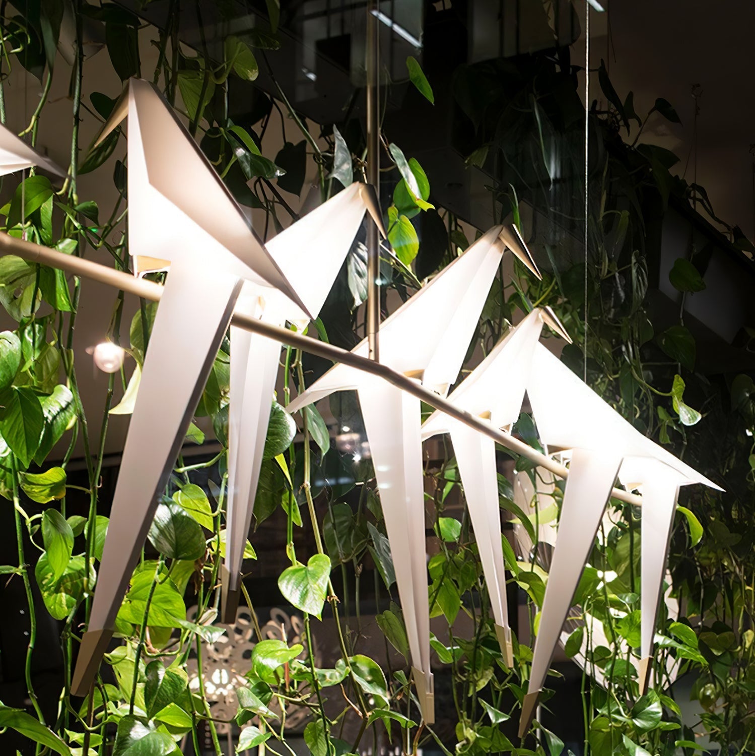 Lustra Chandelier Paper Crane Bird Sculptural LED - Letslighting