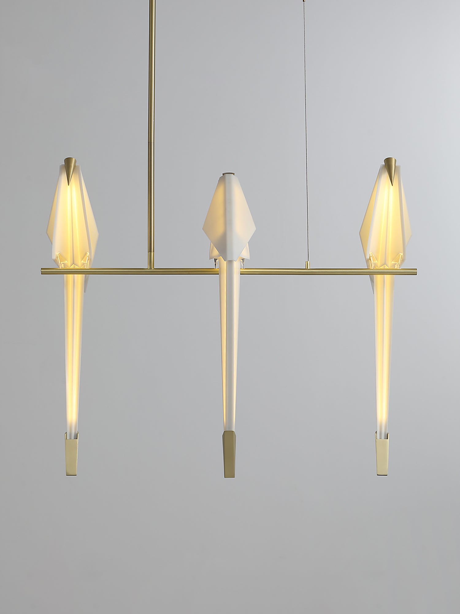 Lustra Chandelier Paper Crane Bird Sculptural LED - Letslighting