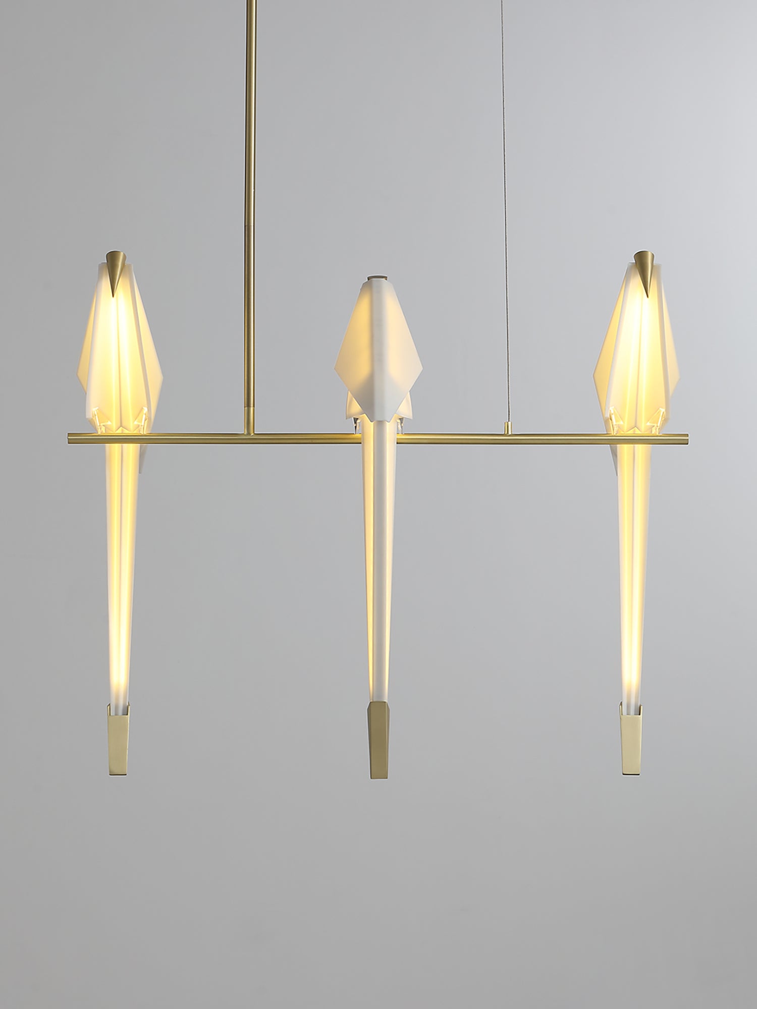 Lustra Chandelier Paper Crane Bird Sculptural LED - Letslighting
