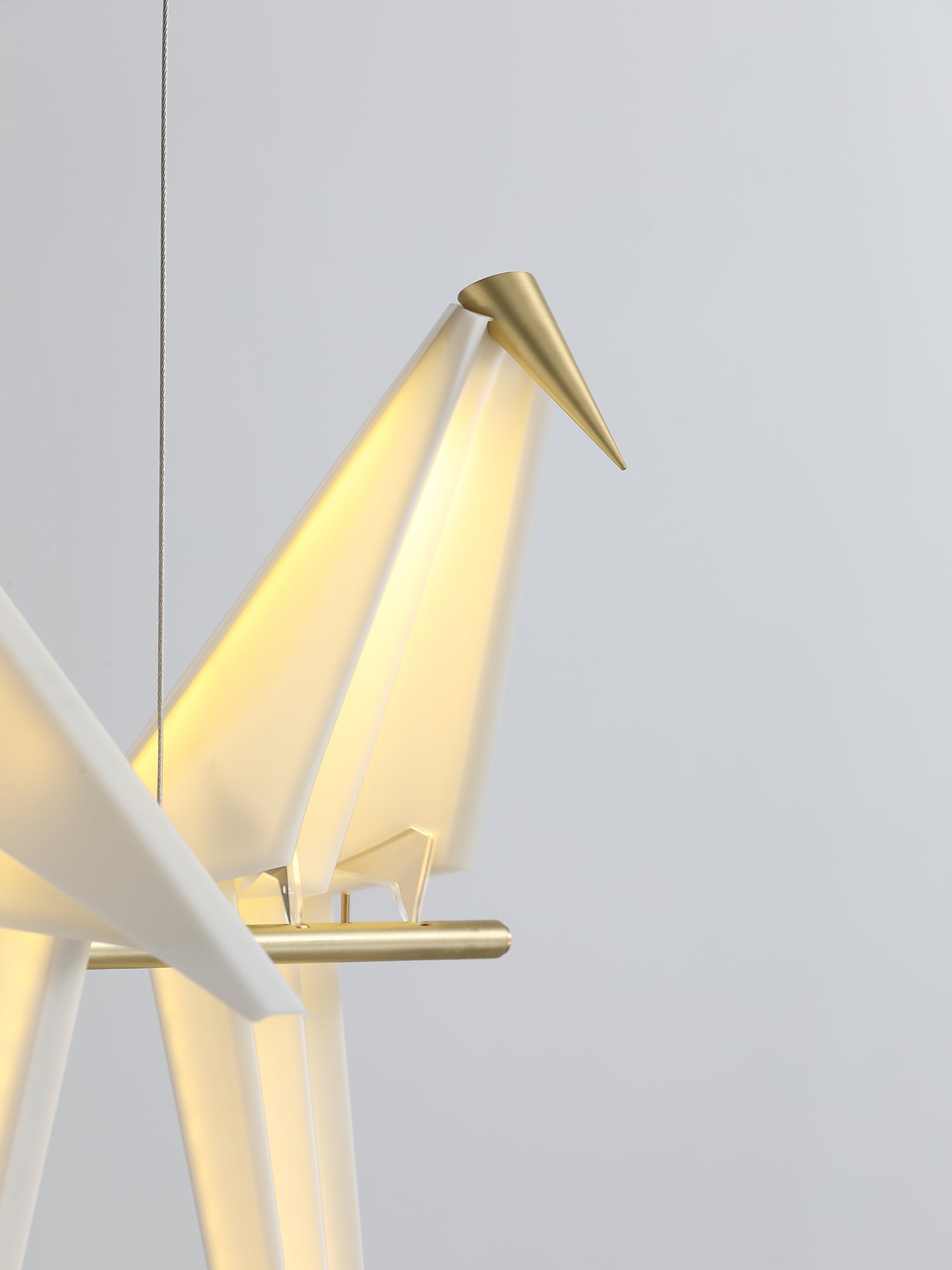 Lustra Chandelier Paper Crane Bird Sculptural LED - Letslighting