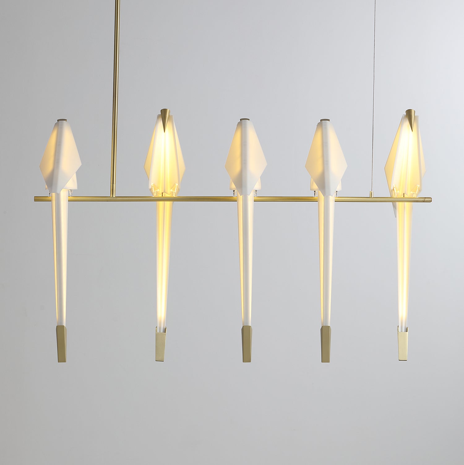 Lustra Chandelier Paper Crane Bird Sculptural LED - Letslighting