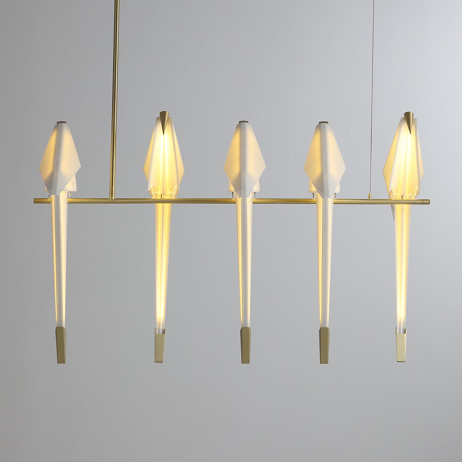 Lustra Chandelier Paper Crane Bird Sculptural LED - Letslighting