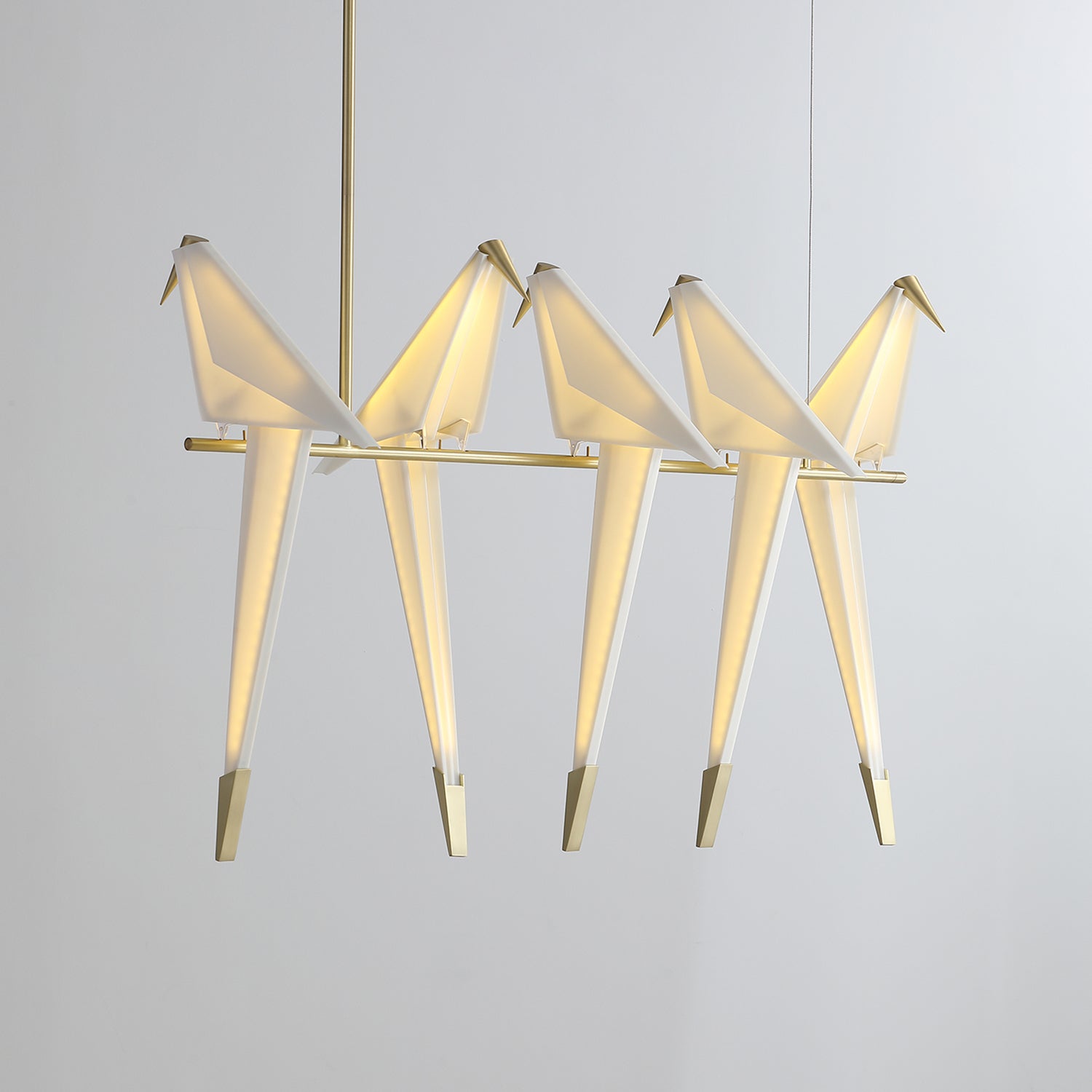 Lustra Chandelier Paper Crane Bird Sculptural LED - Letslighting