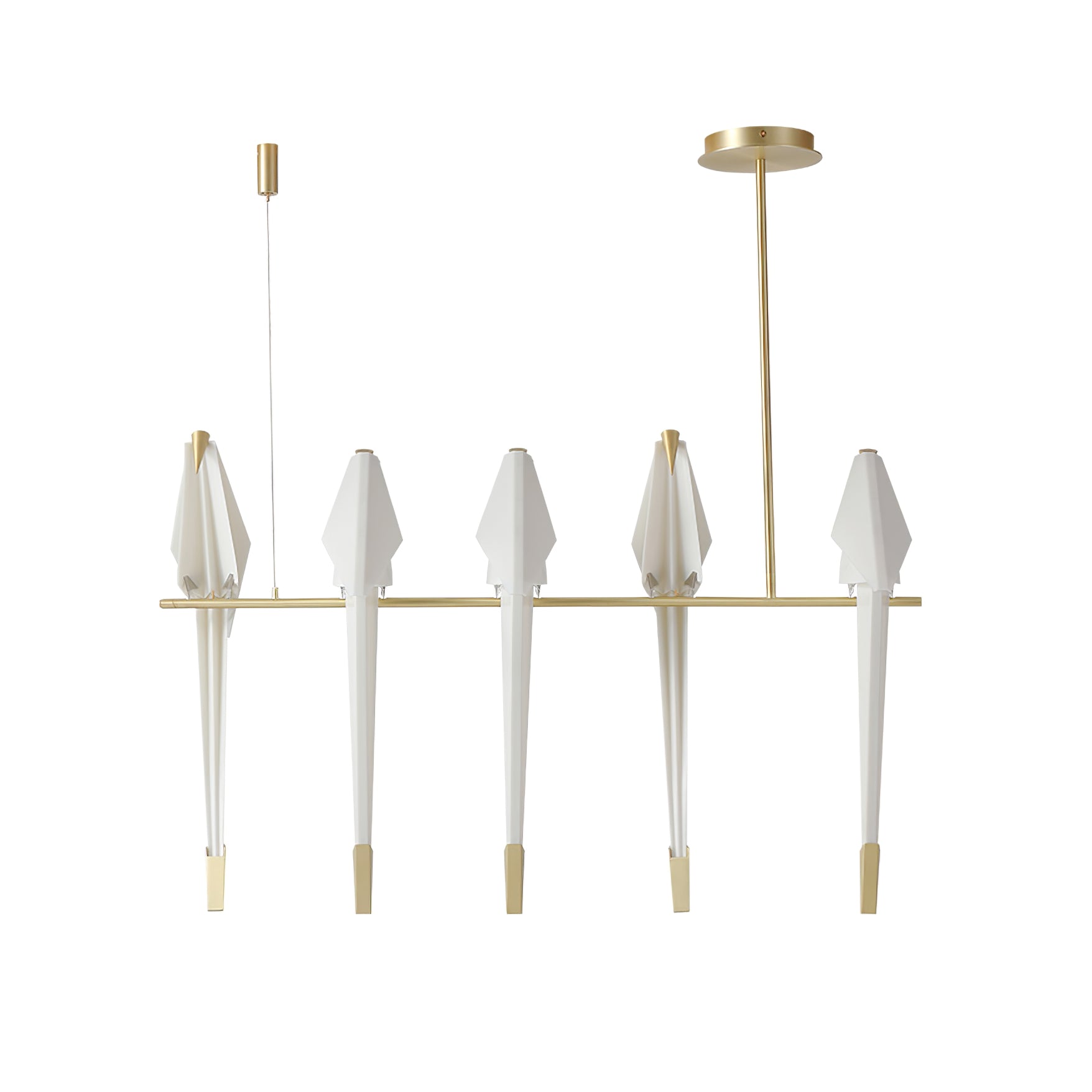 Lustra Chandelier Paper Crane Bird Sculptural LED - Letslighting