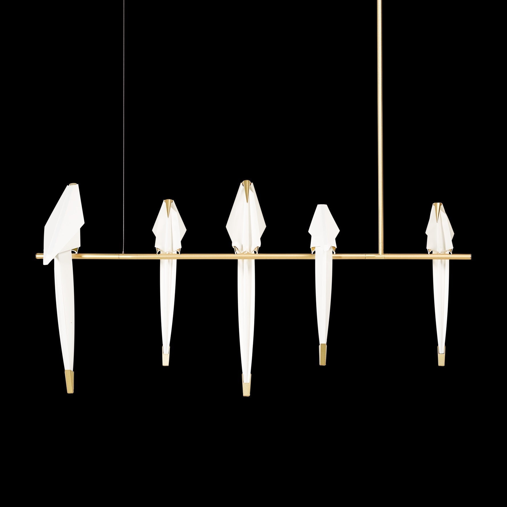 Lustra Chandelier Paper Crane Bird Sculptural LED - Letslighting
