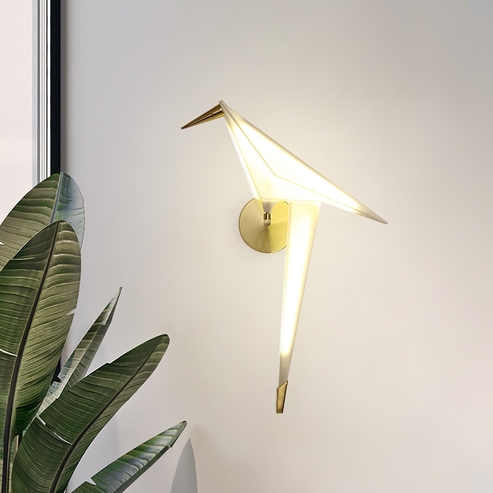 Cunorara Nordic Art Paper Crane Wall Lamp - Letslighting