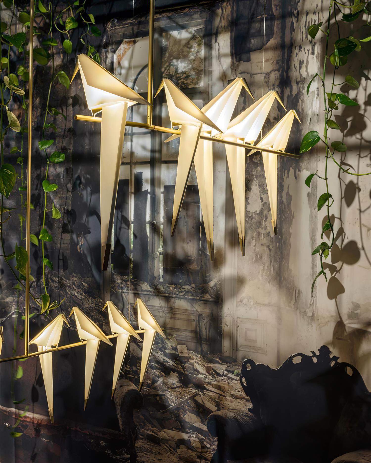Clifford White Paper Crane Chandelier - Letslighting