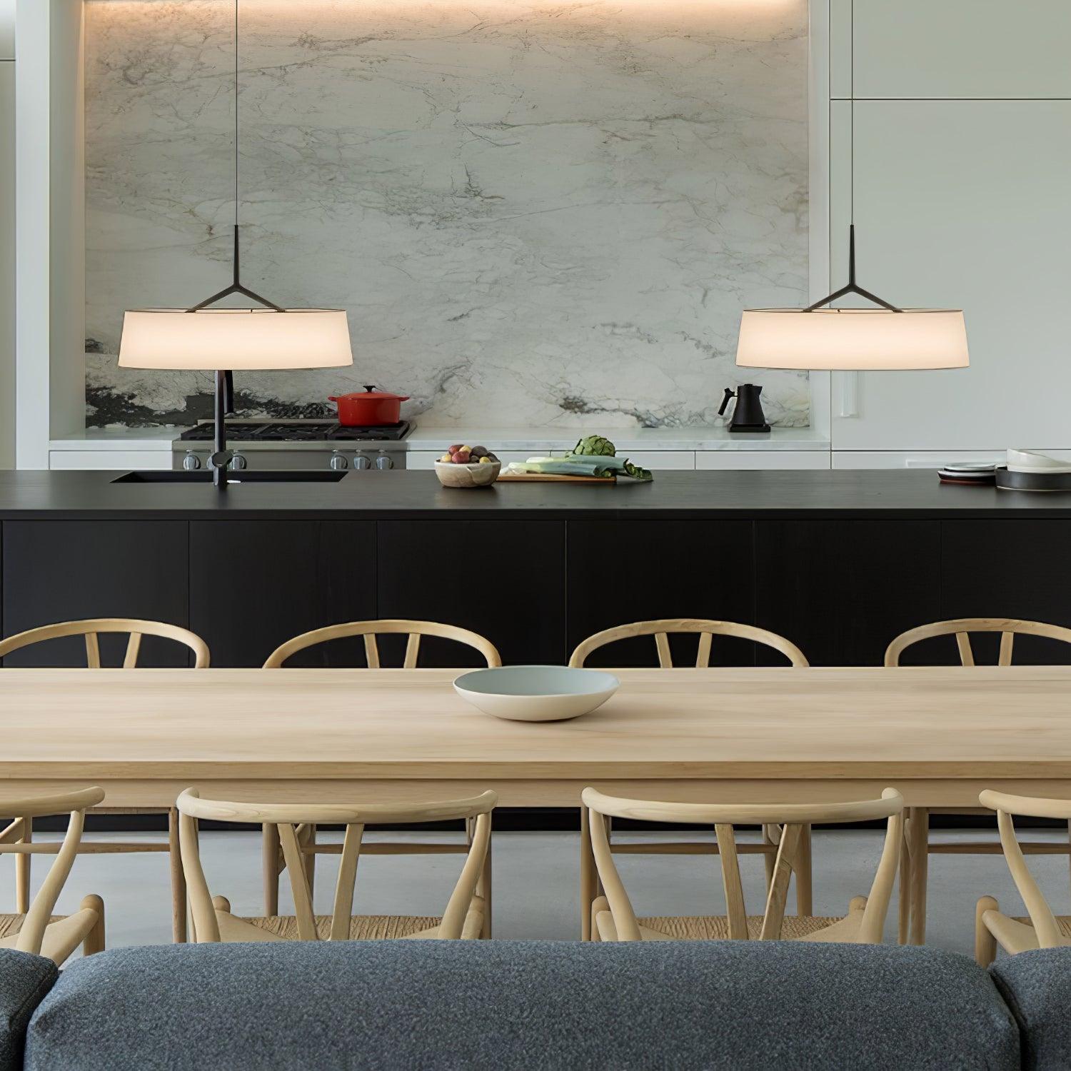 Ovynira Cylindrical Fabric Pendant Light - Letslighting