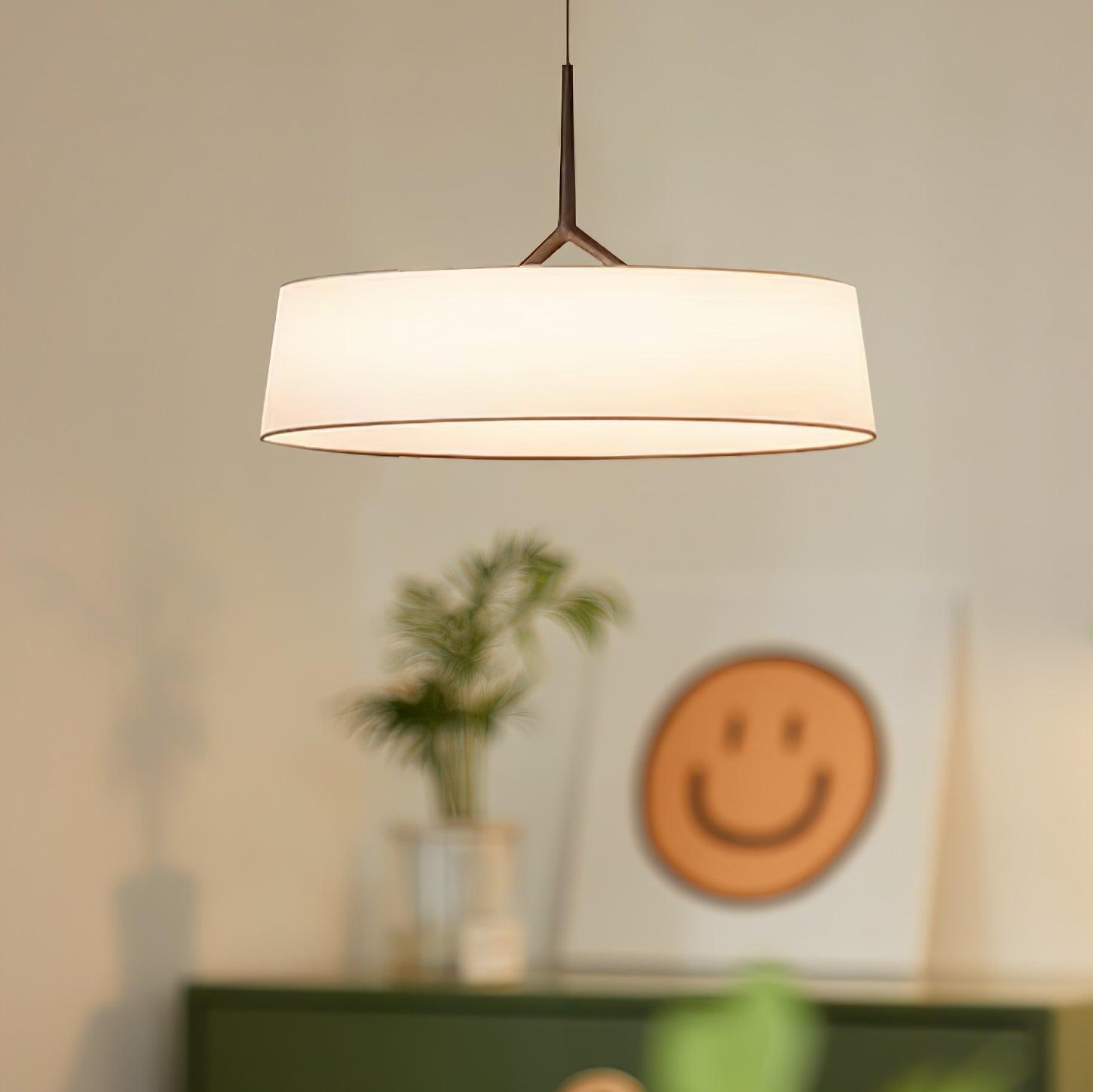 Ovynira Cylindrical Fabric Pendant Light - Letslighting