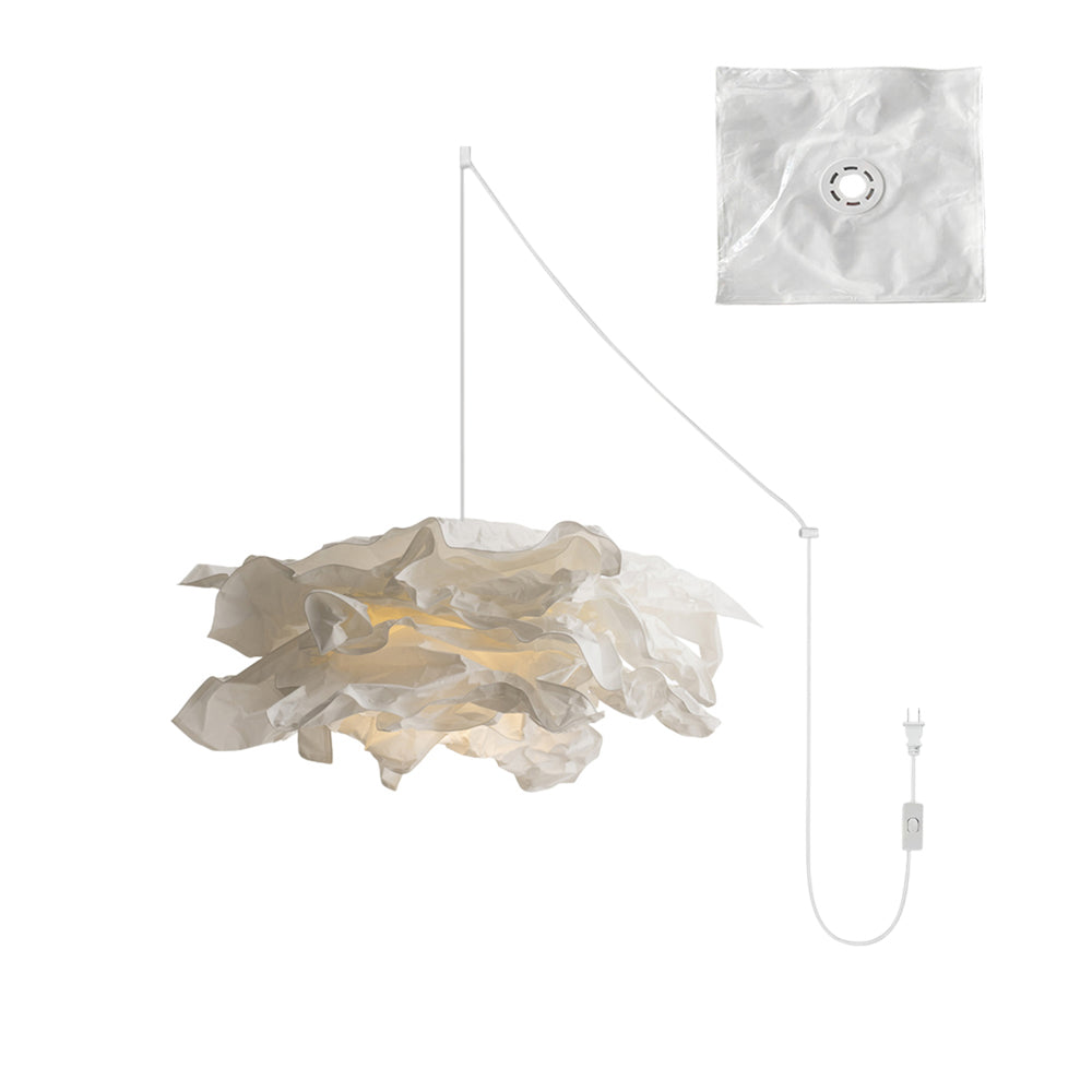 Paper Plug-In Pendant Lamp Pleated Origami Form - Letslighting