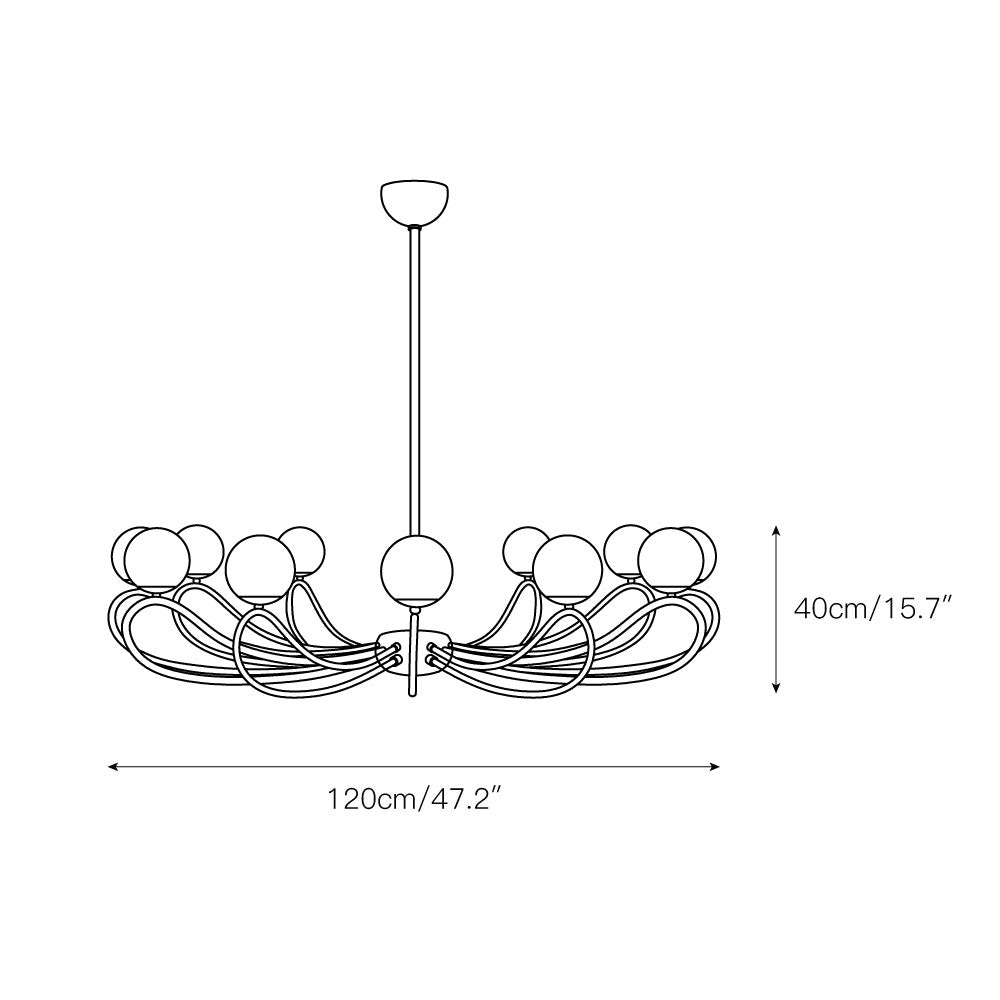 Aurlaeir Elegance Vintage Papillon Brass Glass Chandelier - Letslighting
