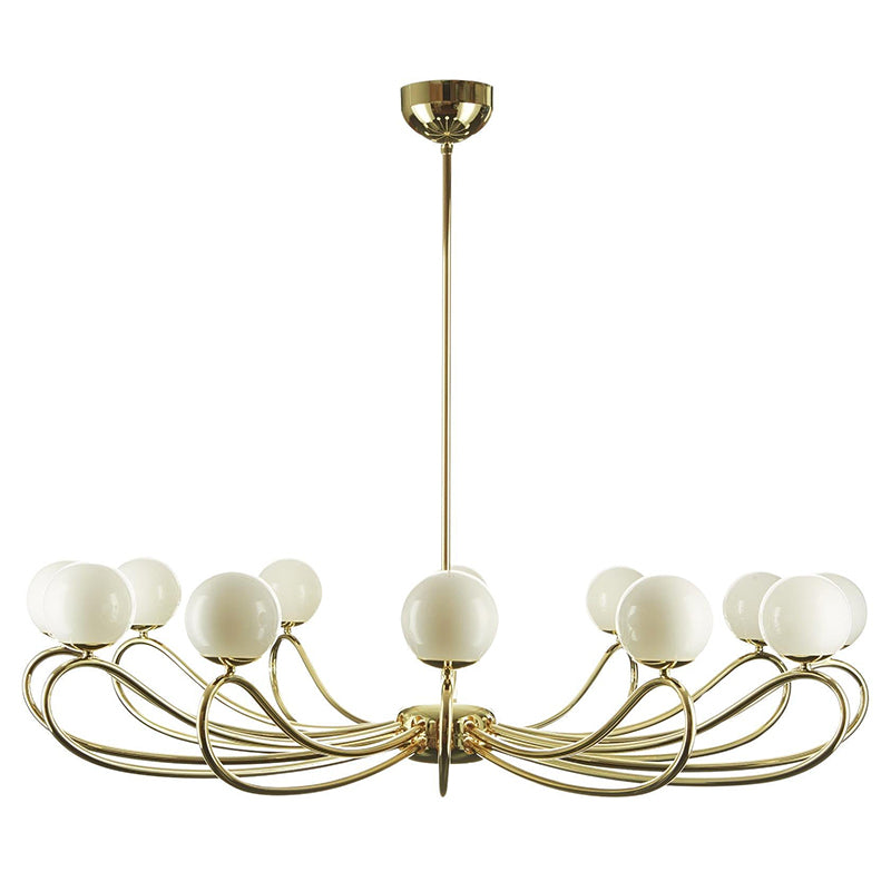 Aurlaeir Elegance Vintage Papillon Brass Glass Chandelier - Letslighting