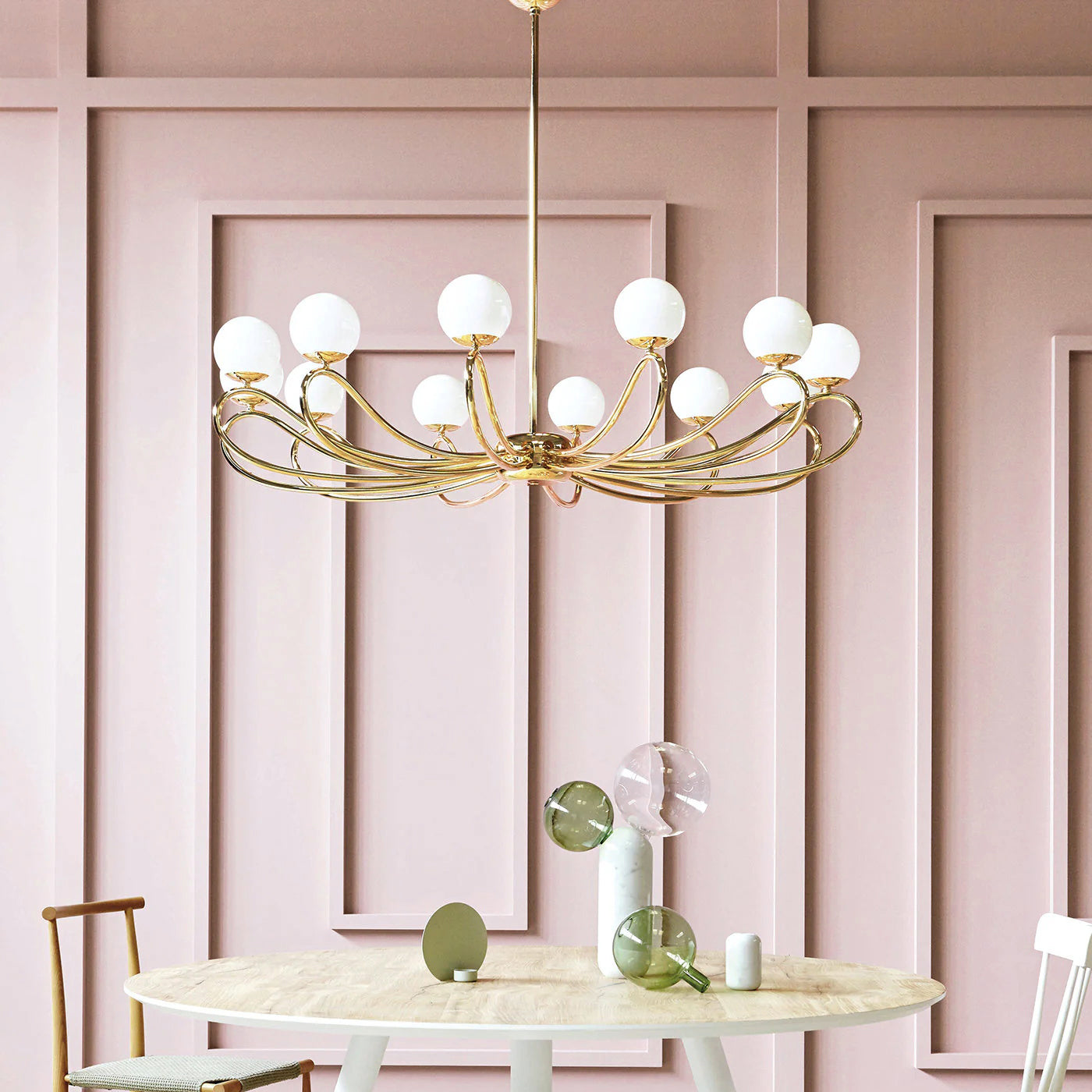 Aurlaeir Elegance Vintage Papillon Brass Glass Chandelier - Letslighting