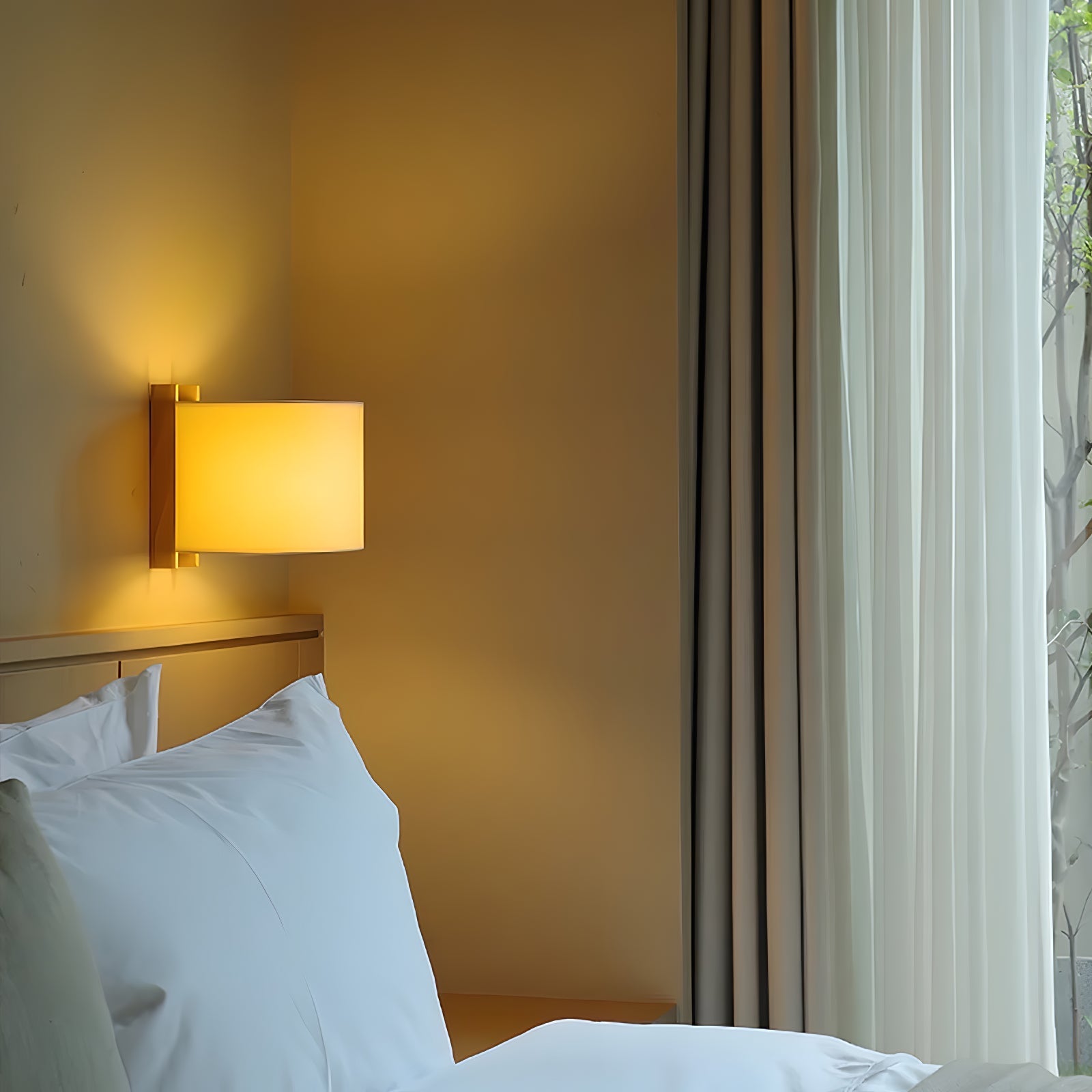 Aura Minimalist Fabric Wall Light - Letslighting