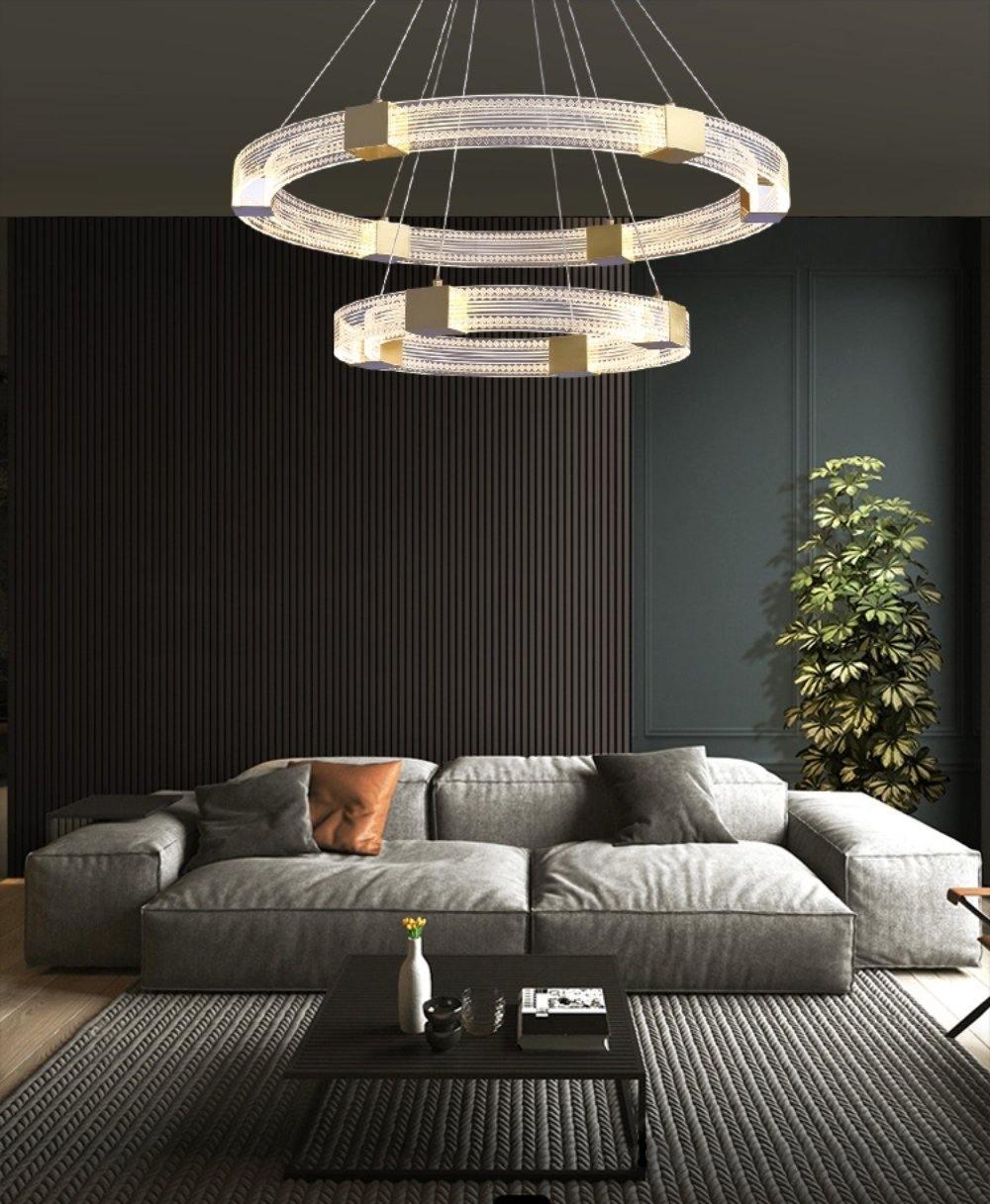 Eurdora Modern Minimalist Ring LED Chandelier - Letslighting