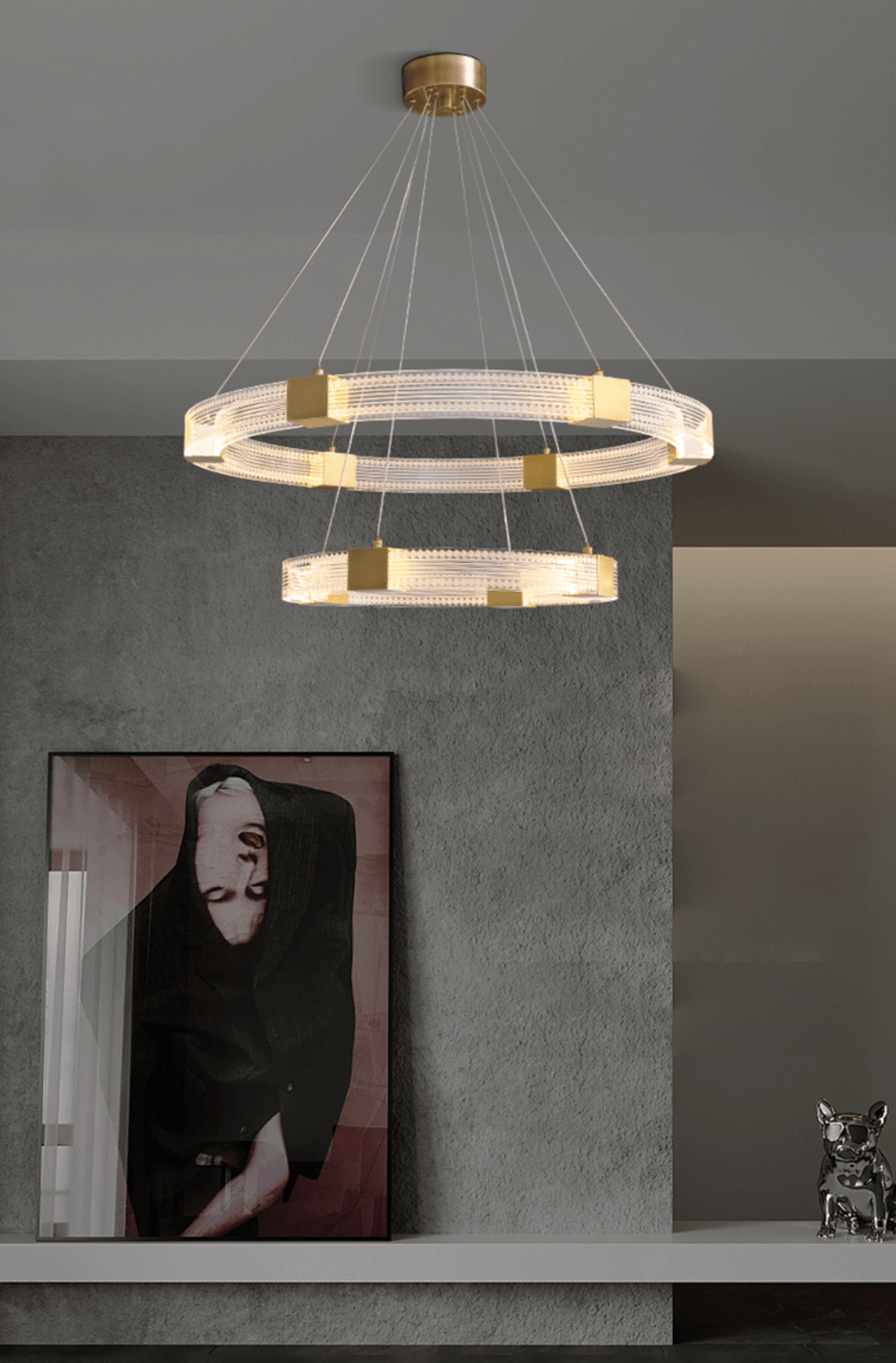 Eurdora Modern Minimalist Ring LED Chandelier - Letslighting