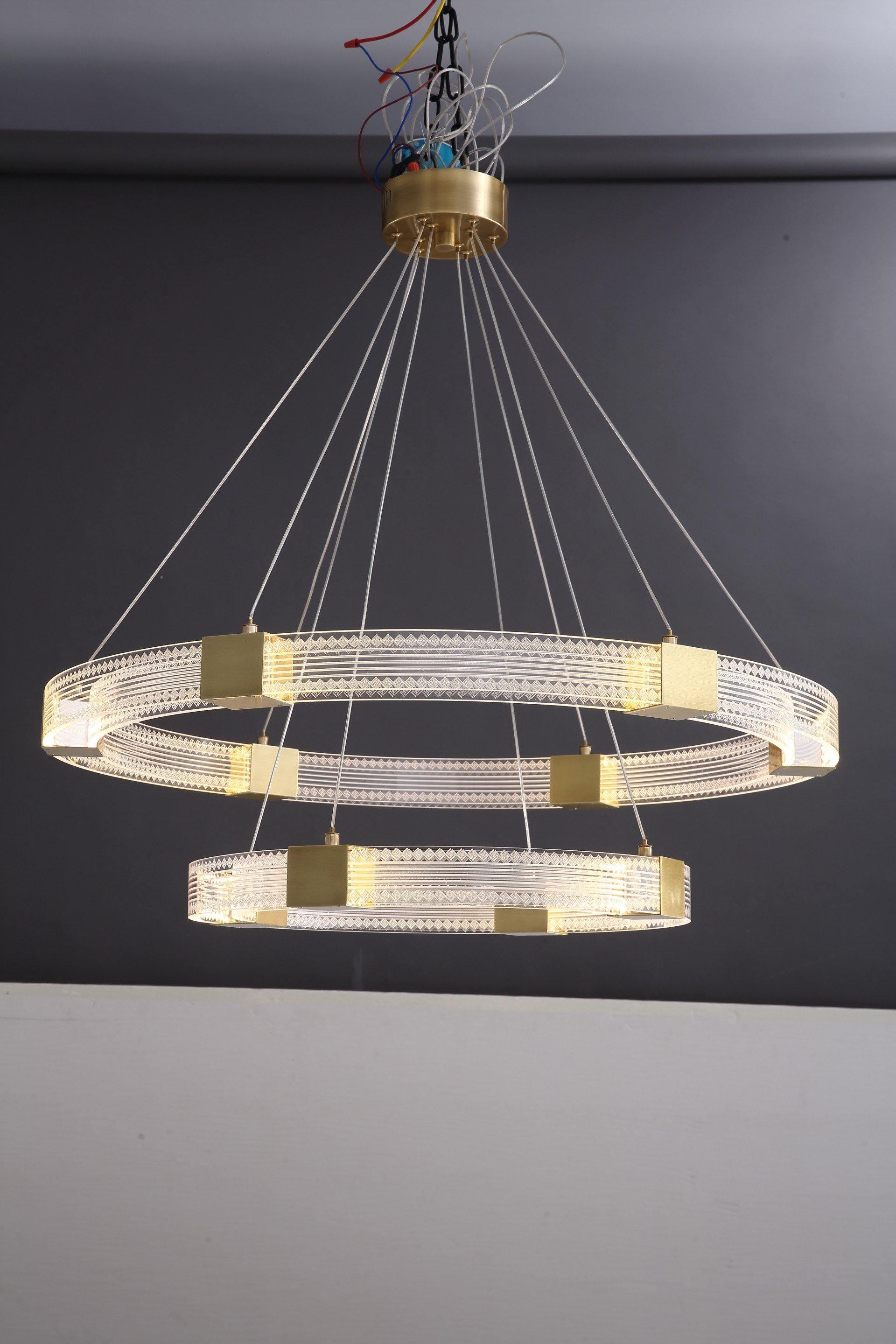 Eurdora Modern Minimalist Ring LED Chandelier - Letslighting