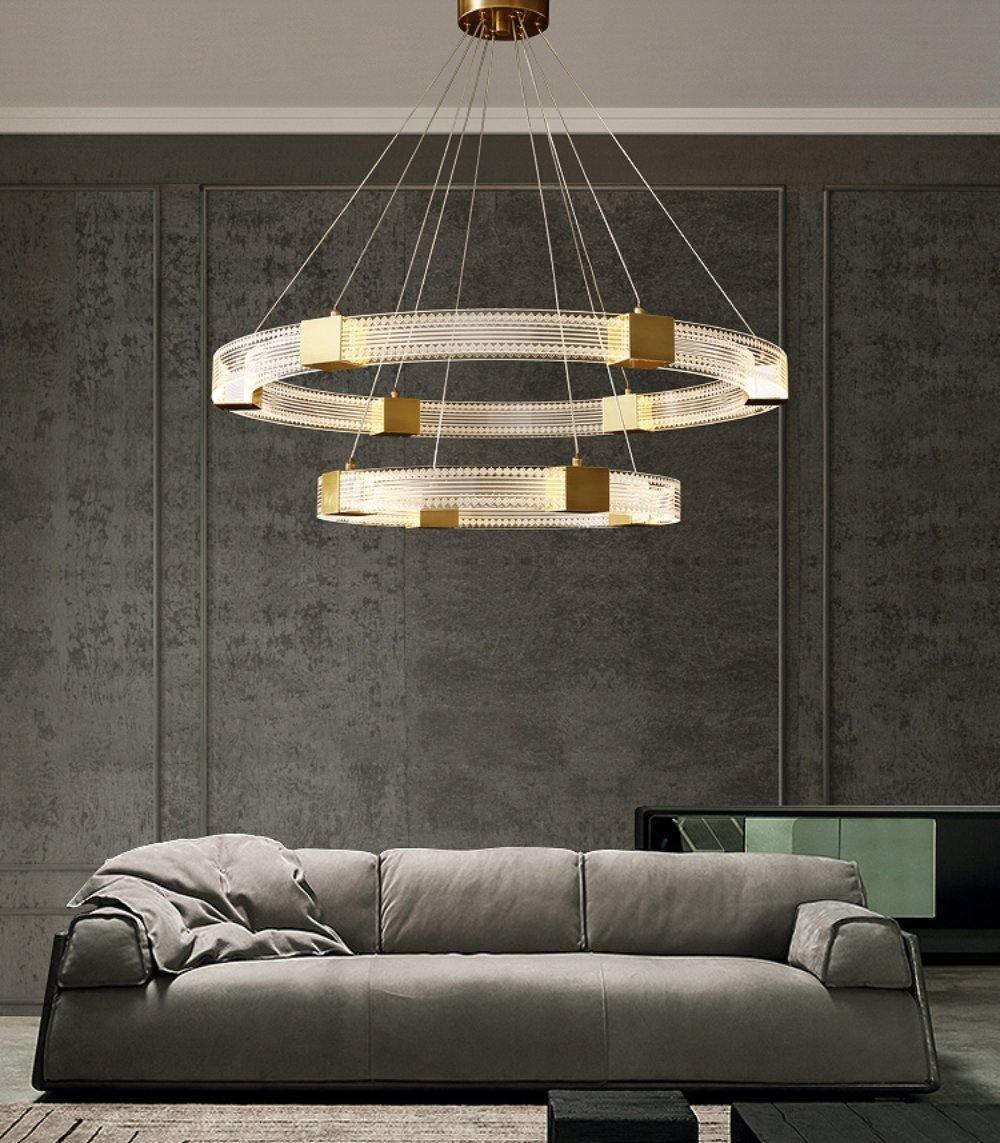 Eurdora Modern Minimalist Ring LED Chandelier - Letslighting