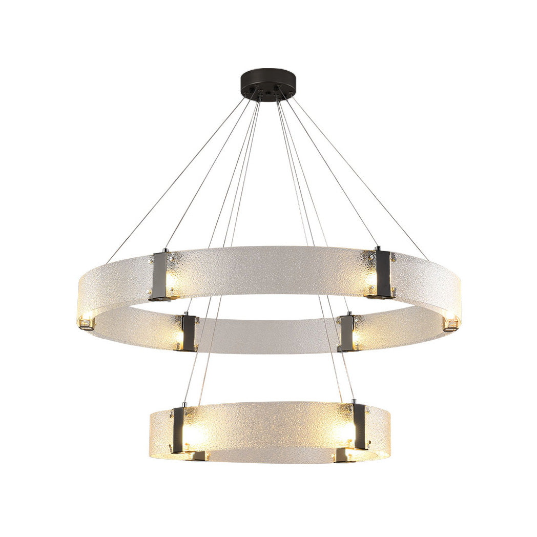 Parallel Modern Minimalist Ring Glass Chandelier - Letslighting
