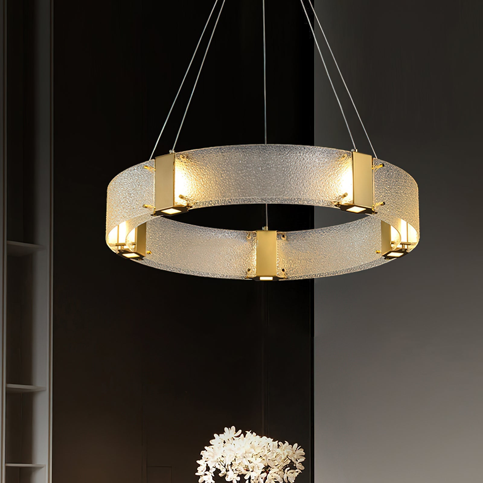 Parallel Modern Minimalist Ring Glass Chandelier - Letslighting