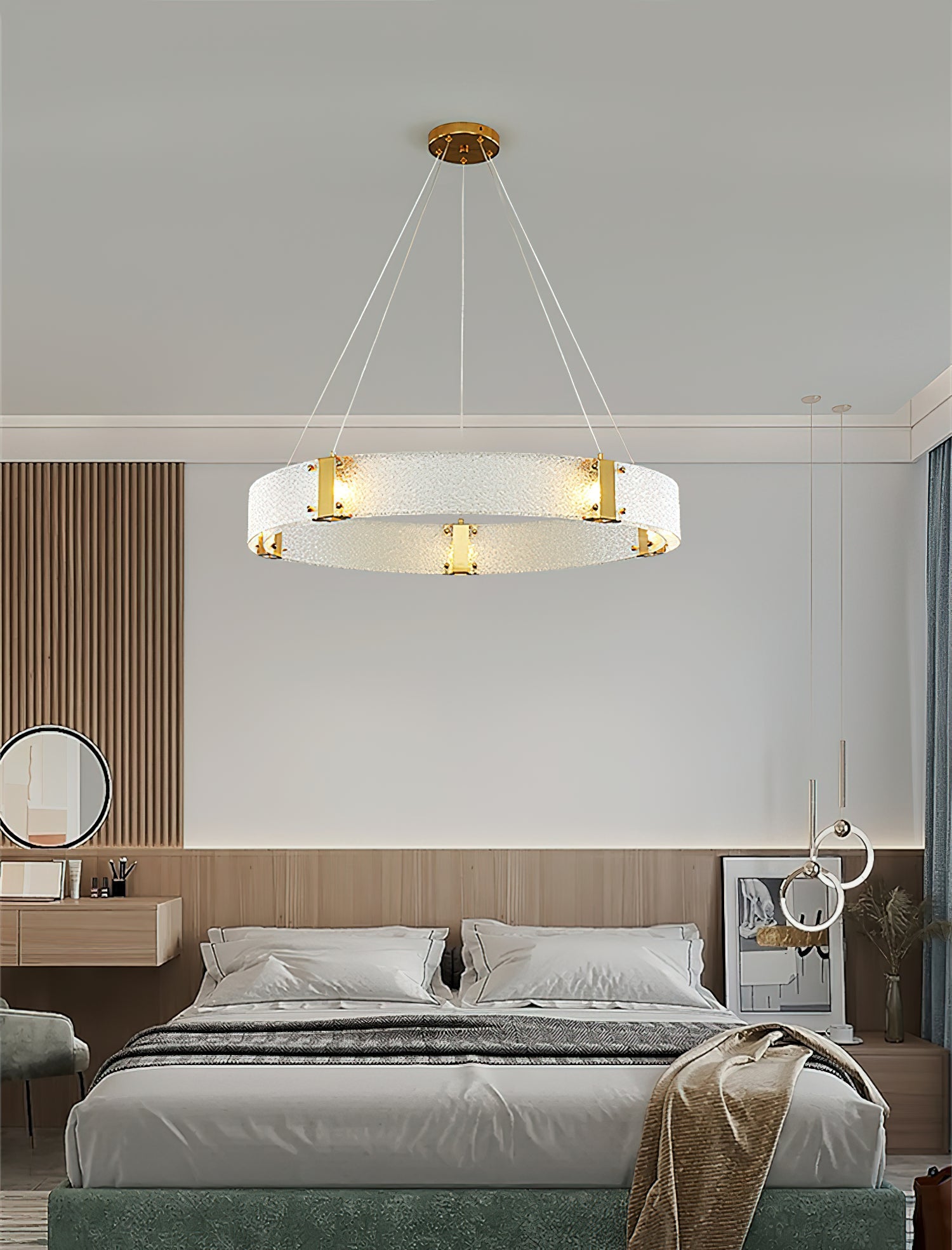 Parallel Modern Minimalist Ring Glass Chandelier - Letslighting