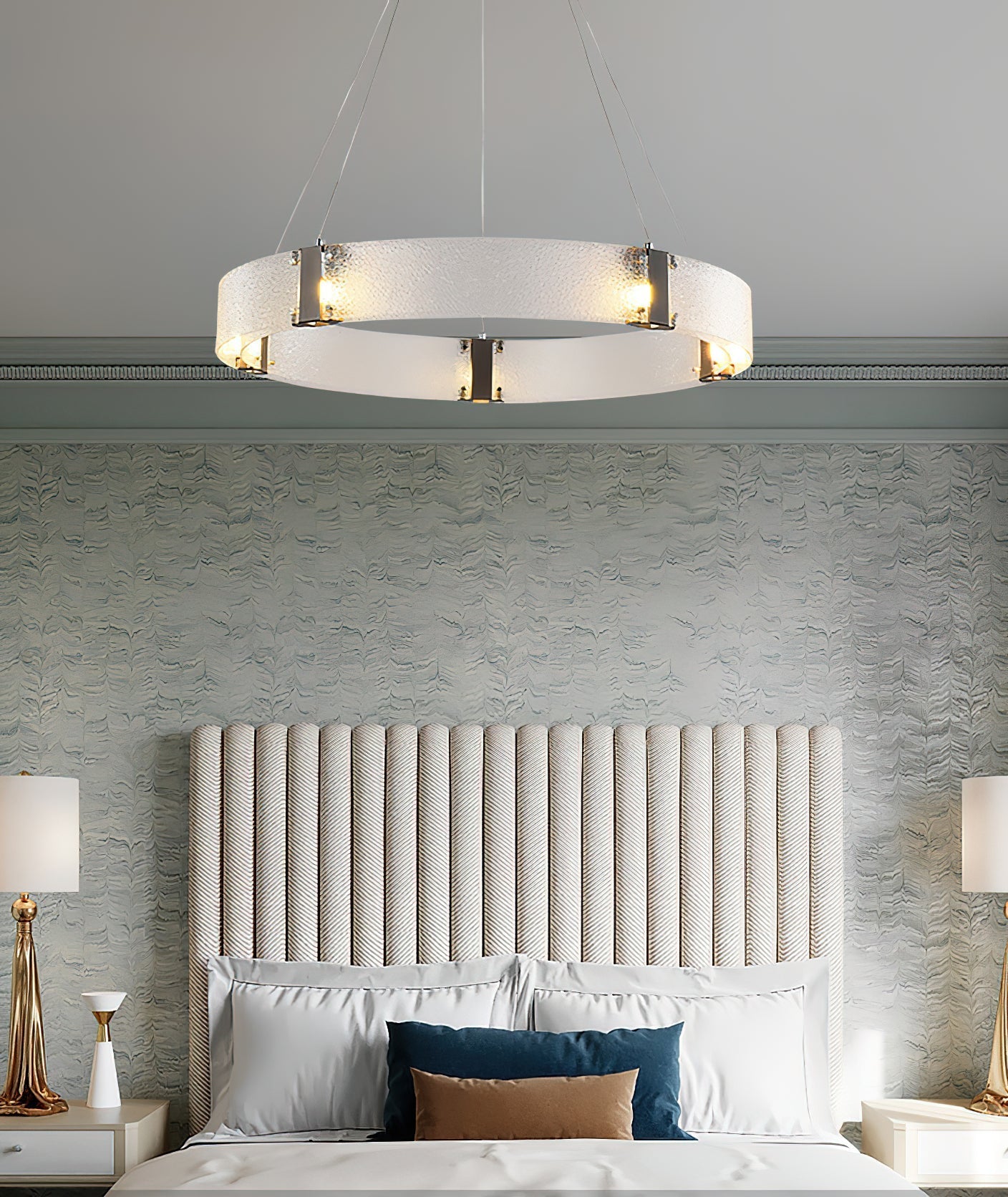 Parallel Modern Minimalist Ring Glass Chandelier - Letslighting