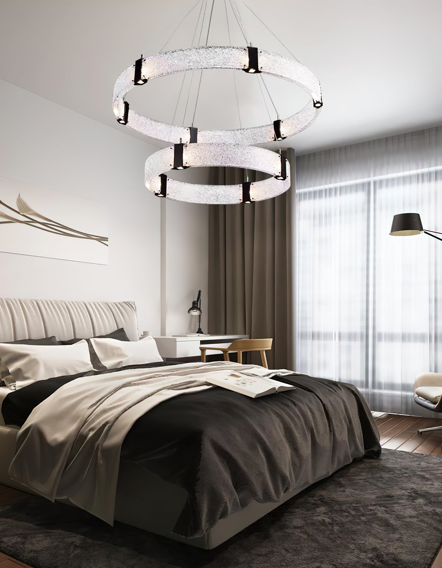 Parallel Modern Minimalist Ring Glass Chandelier - Letslighting