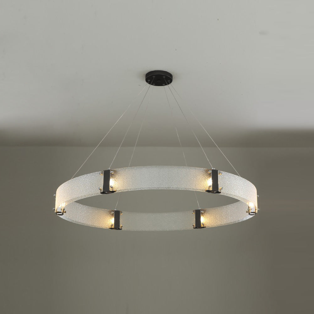 Parallel Modern Minimalist Ring Glass Chandelier - Letslighting