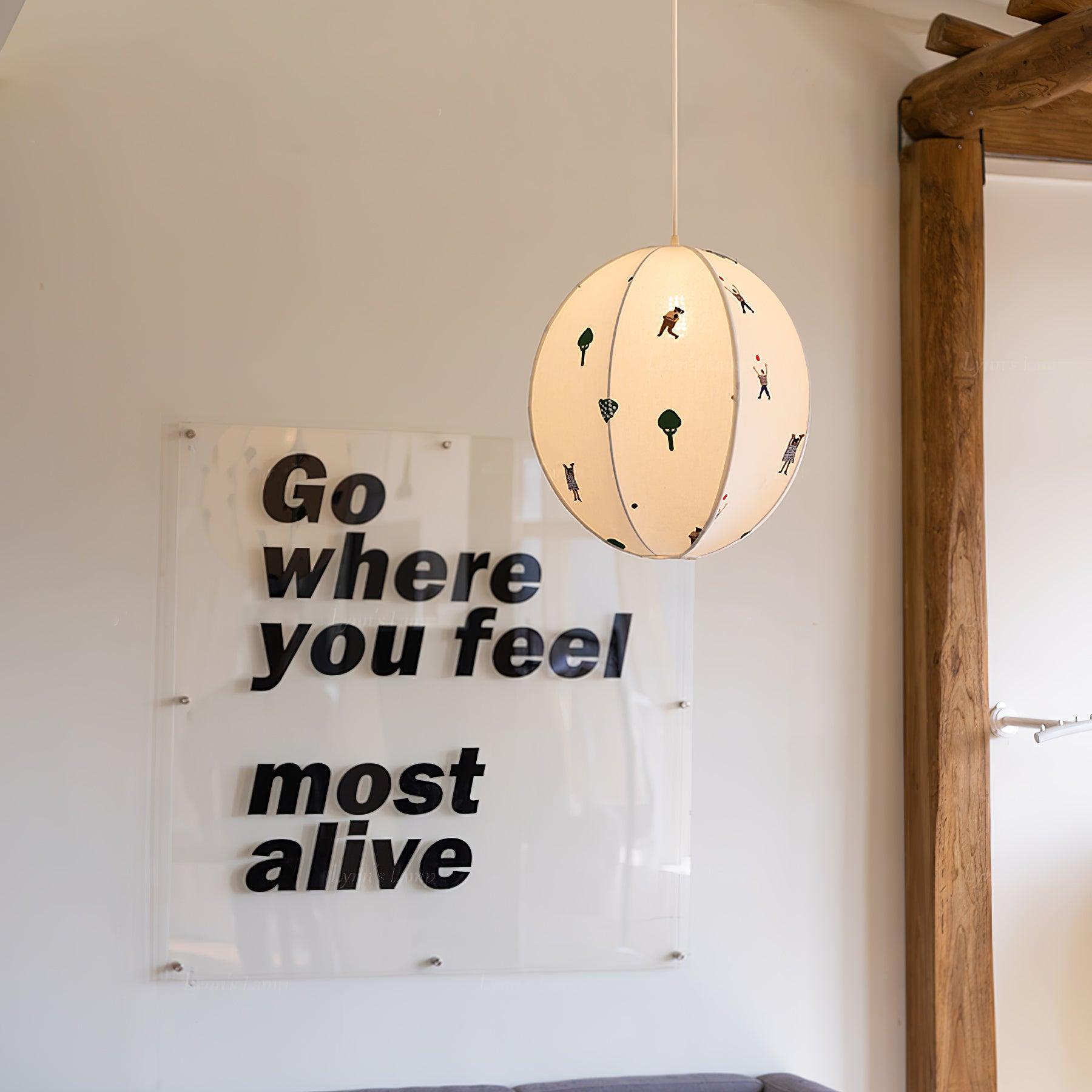 Ritta Paper Ball Drawing Pendant Light - Letslighting